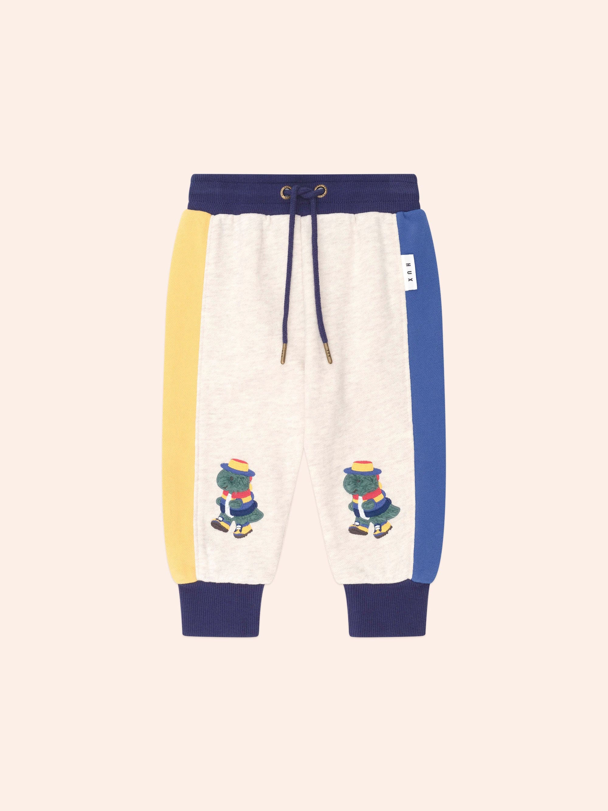 Camping Dino Colour Block Trackpant PANT Huxbaby
