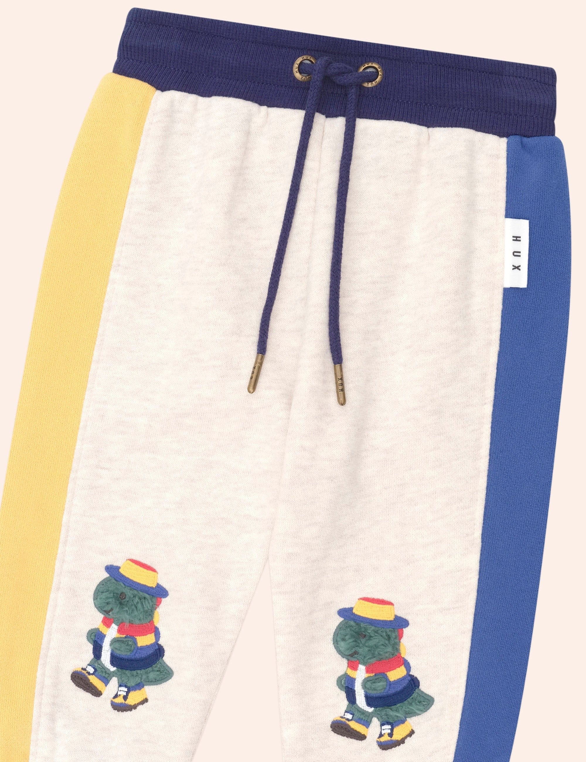 Camping Dino Colour Block Trackpant PANT Huxbaby