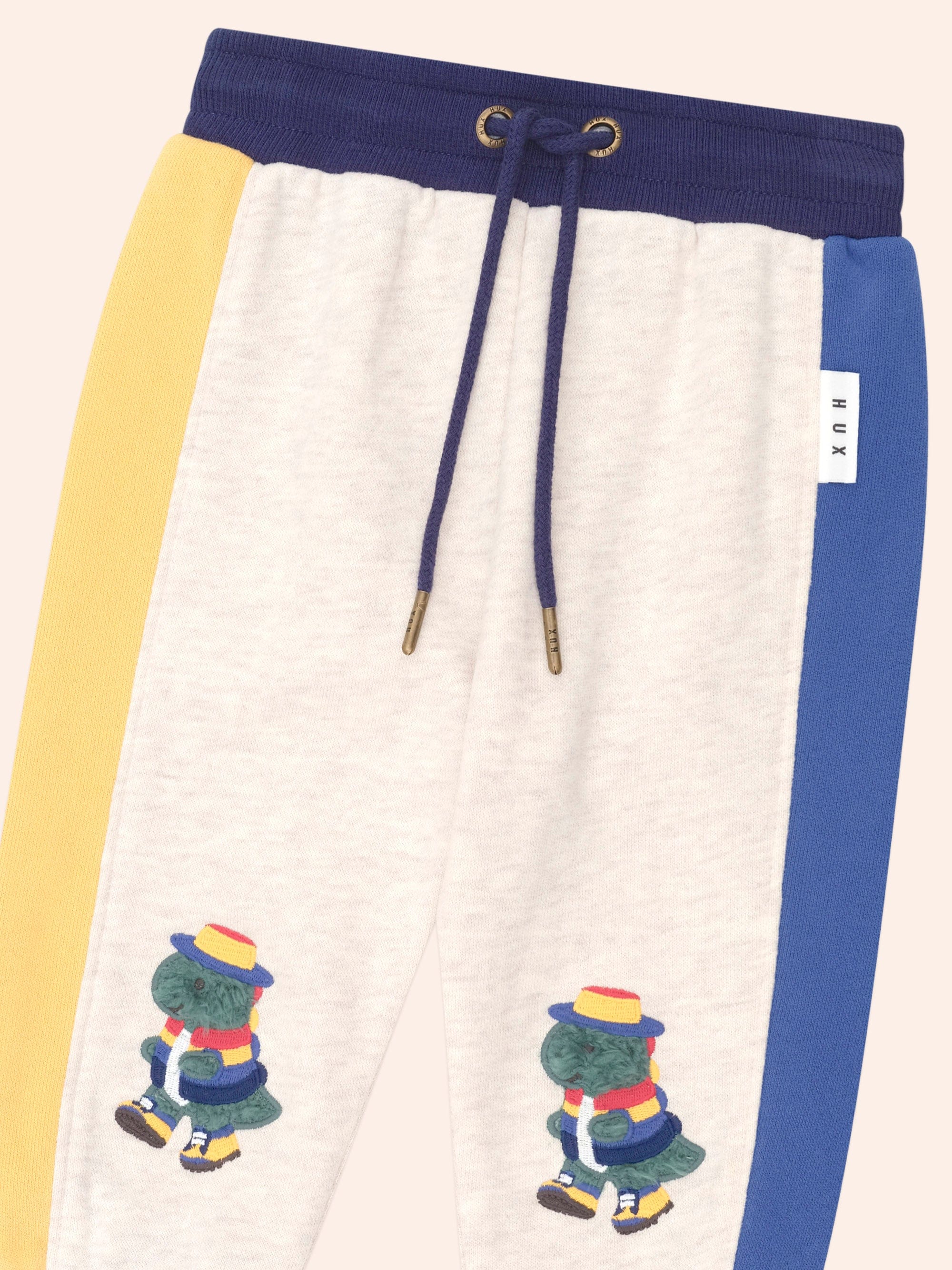 Camping Dino Colour Block Trackpant PANT Huxbaby