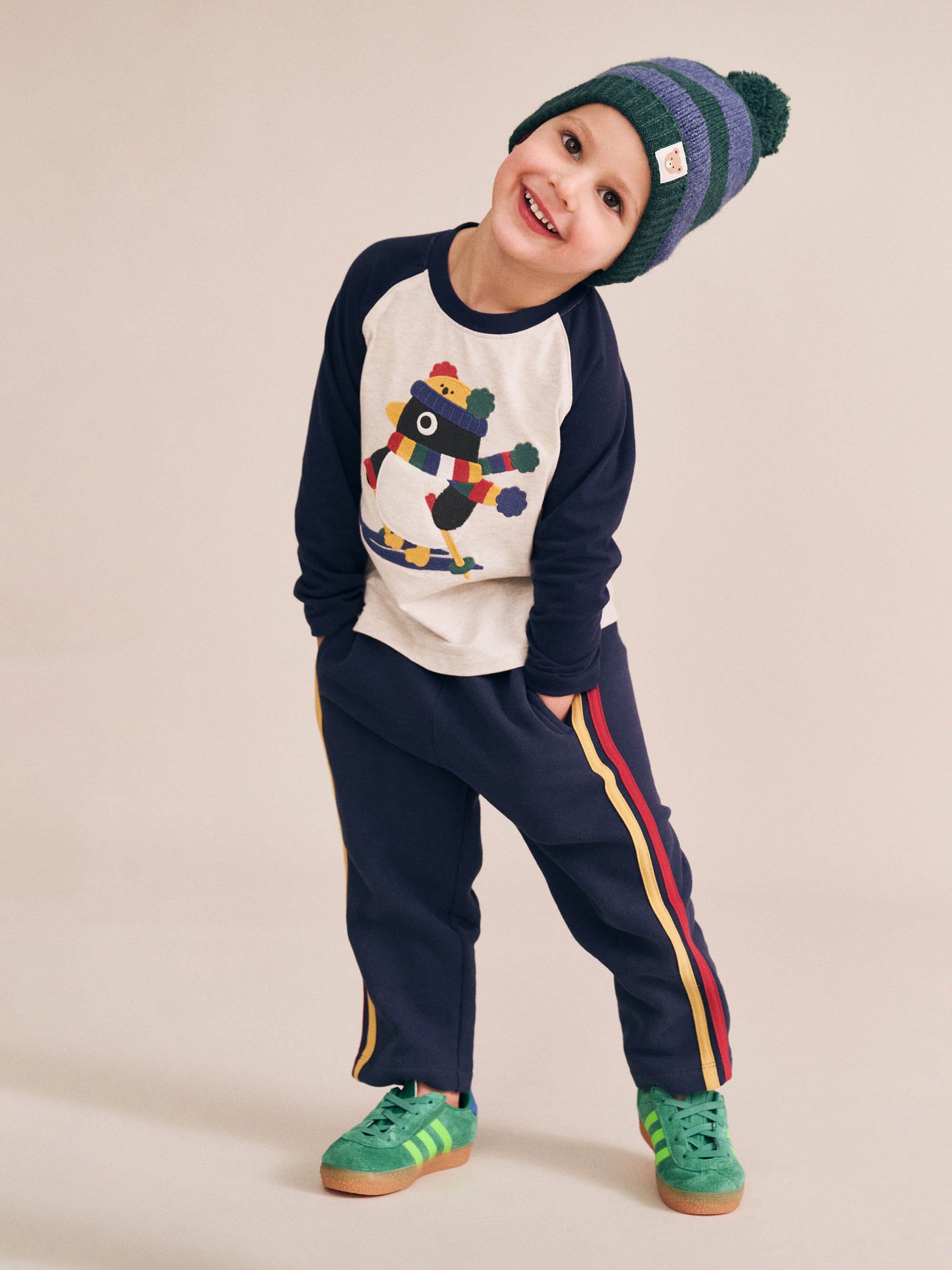 Racer Stripe Blue Trackpant PANT Huxbaby