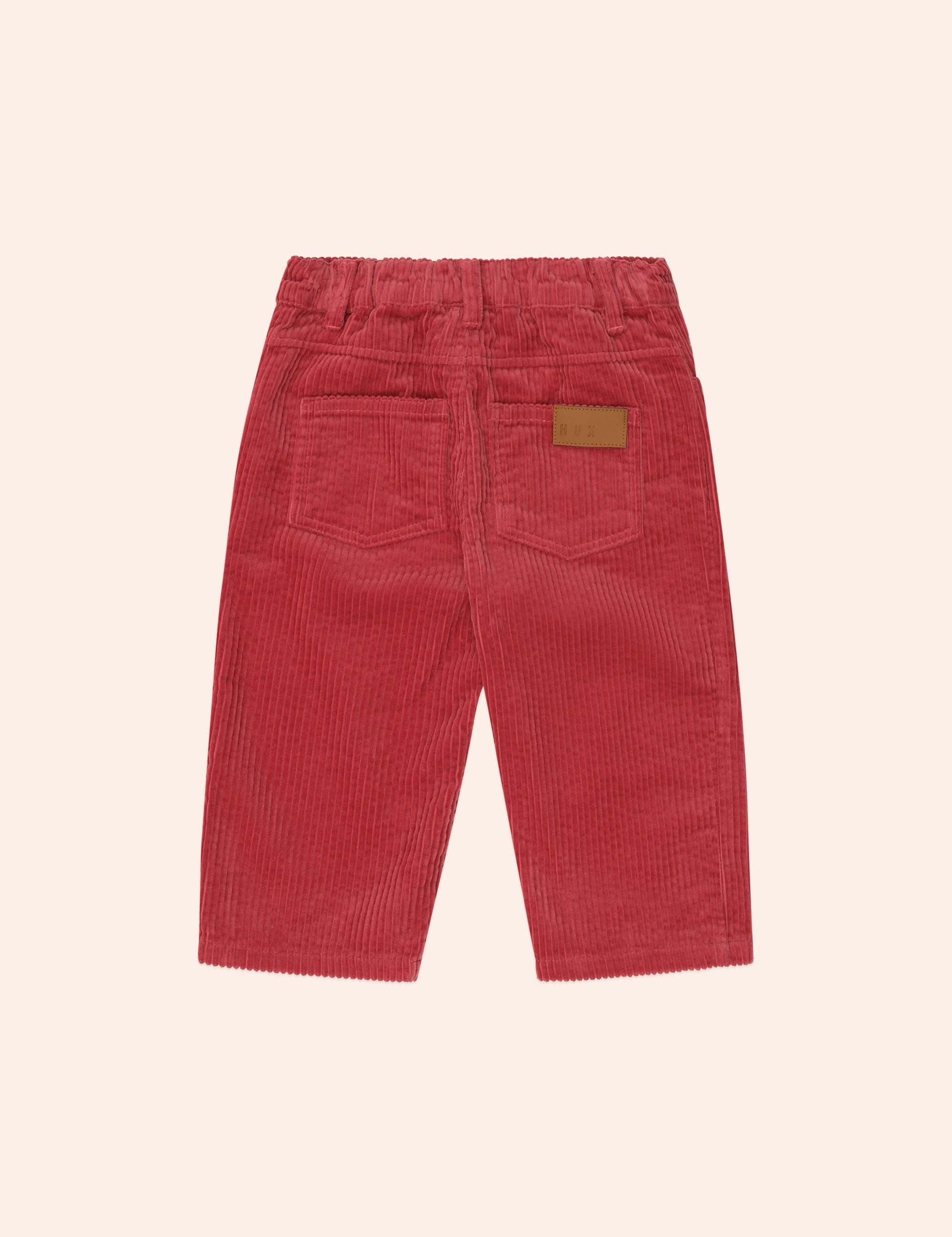 Cord Wide Leg Pant Red PANT Huxbaby
