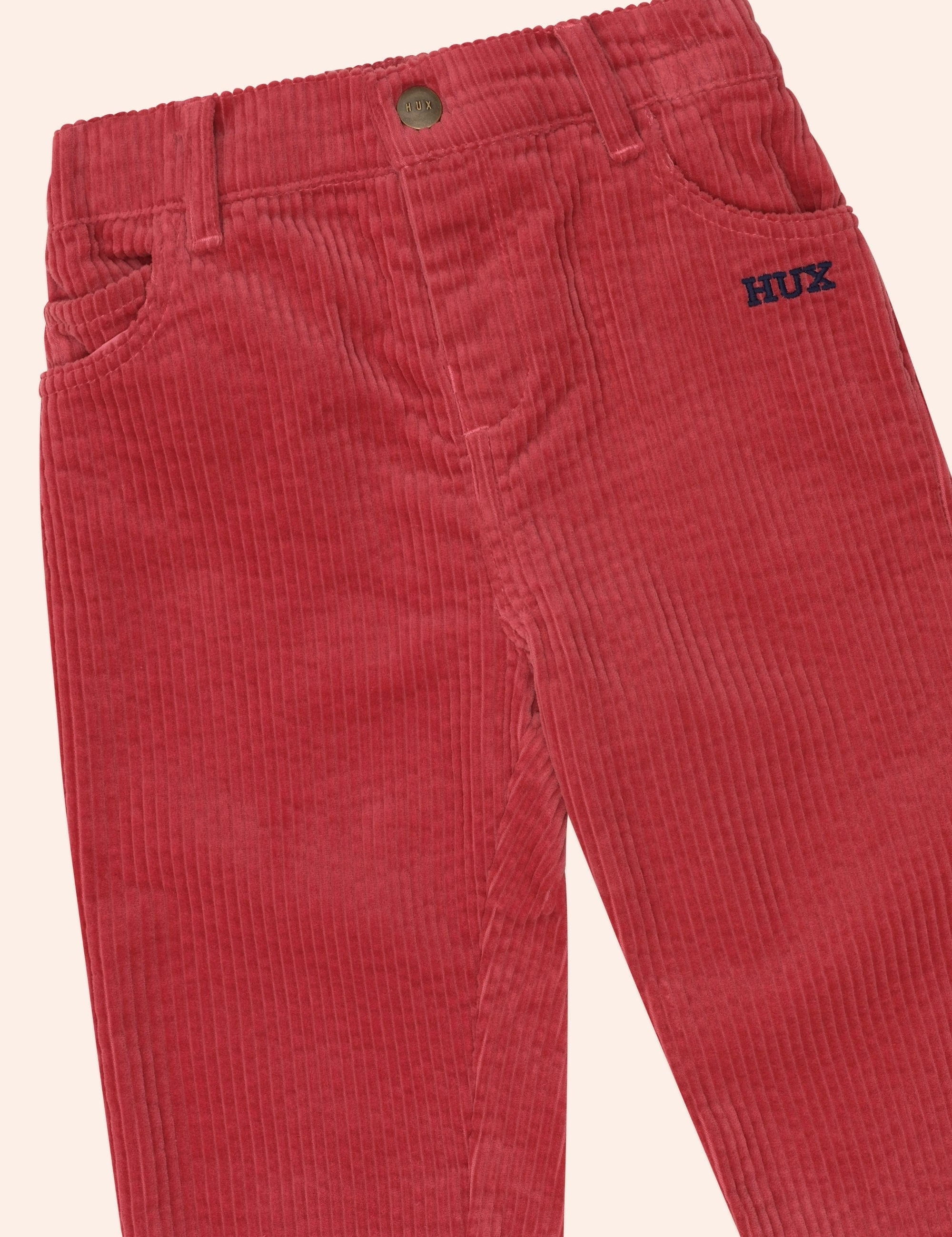 Cord Wide Leg Pant Red PANT Huxbaby