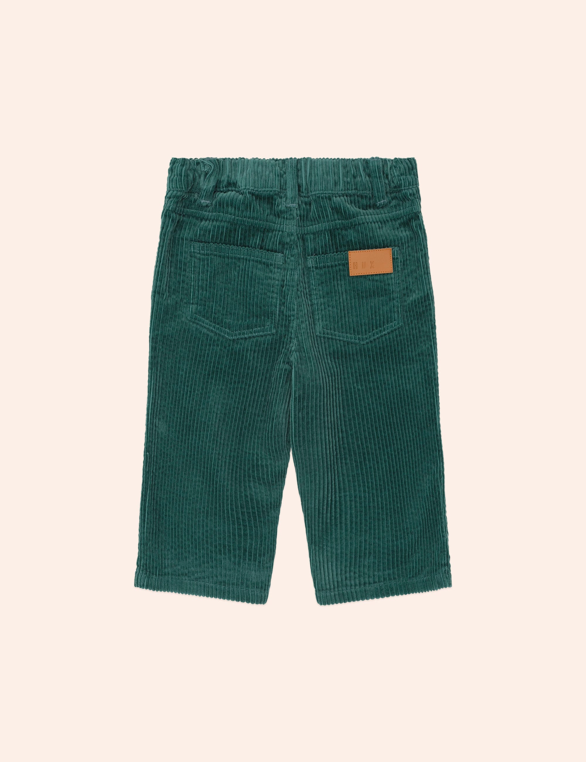 Cord Wide Leg Pant Green PANT Huxbaby