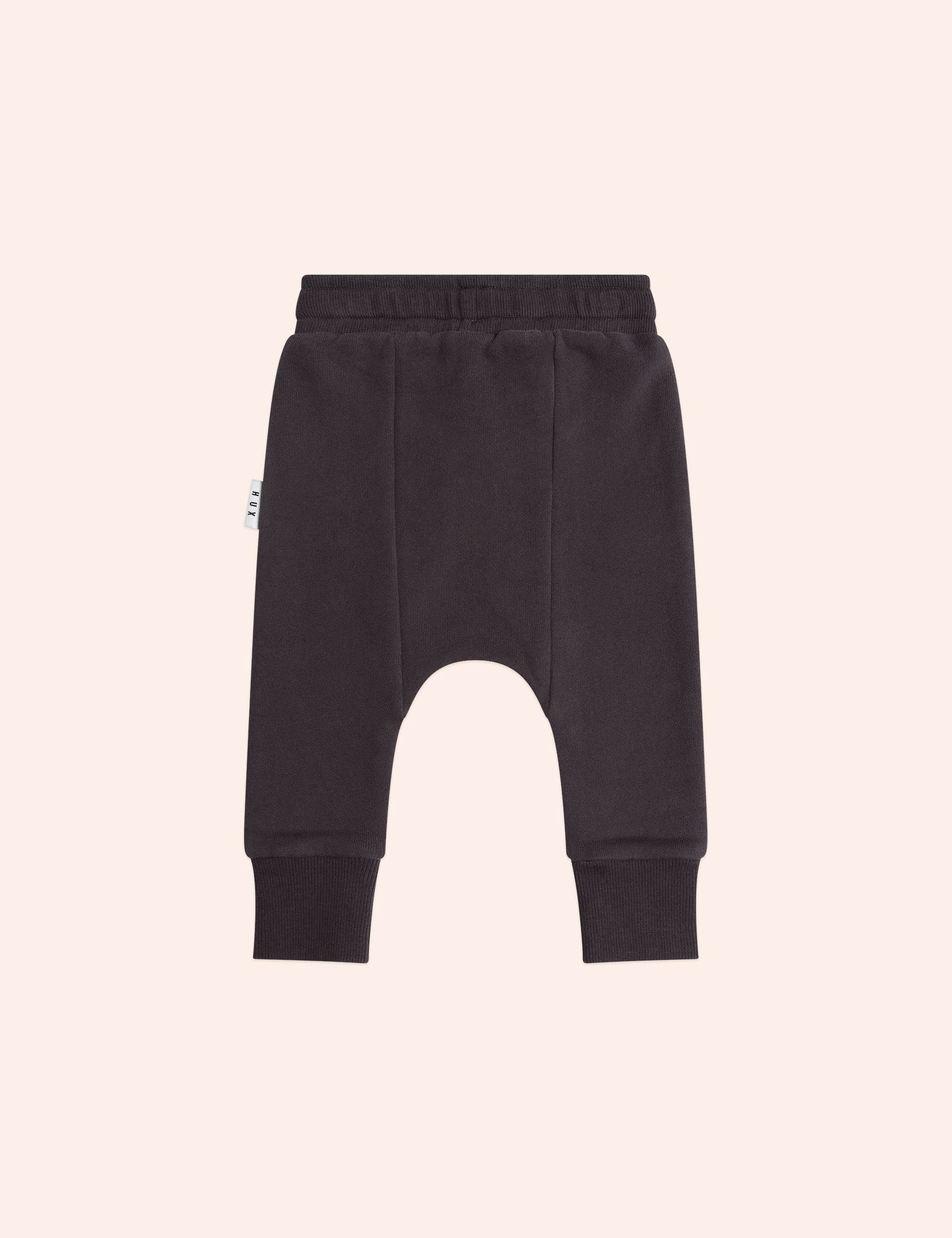 Slouchy Trackpants with Pockets Black PANT Huxbaby