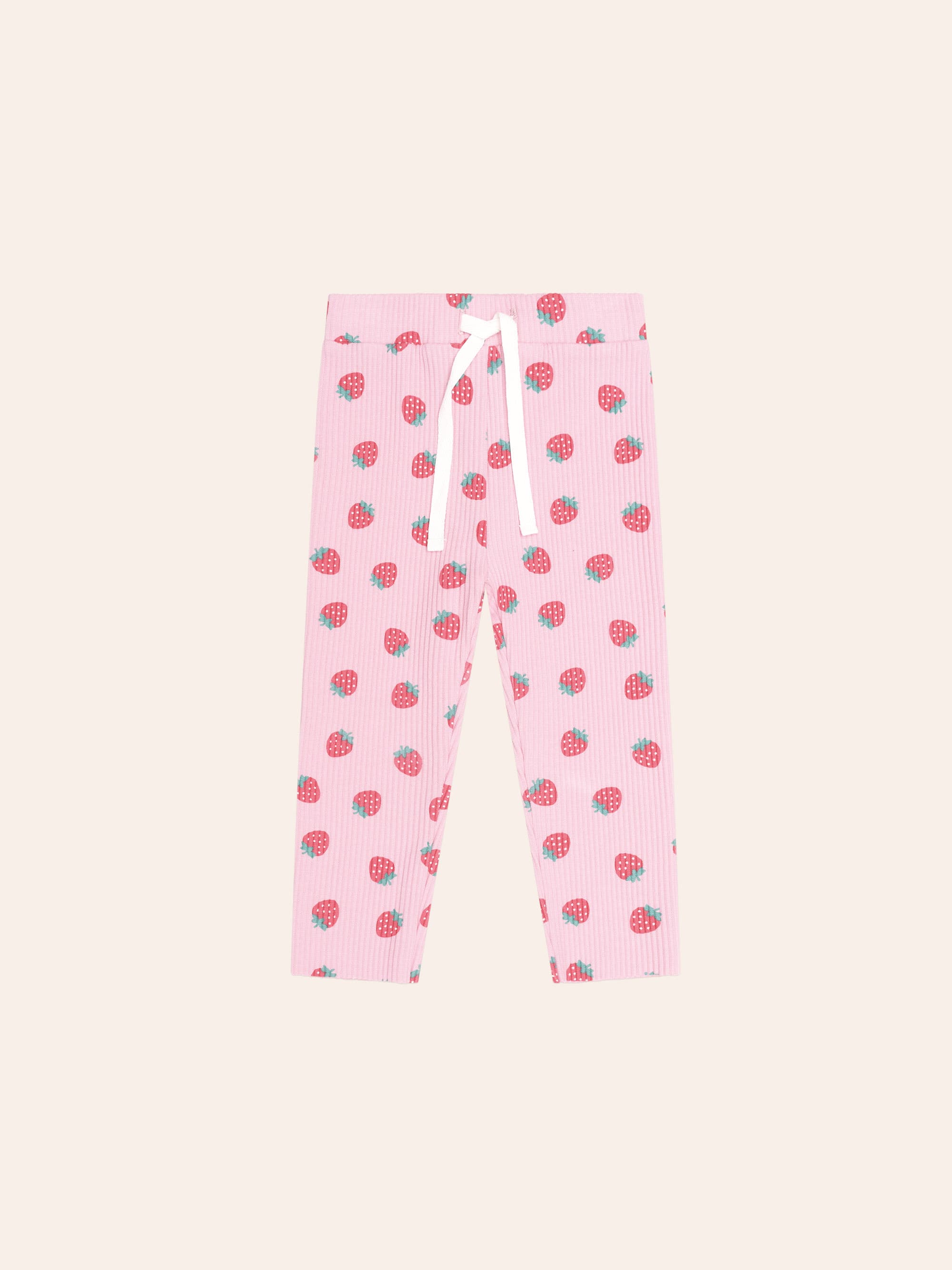 Huxbaby Shopify LEGGING Strawberry Print Rib Legging
