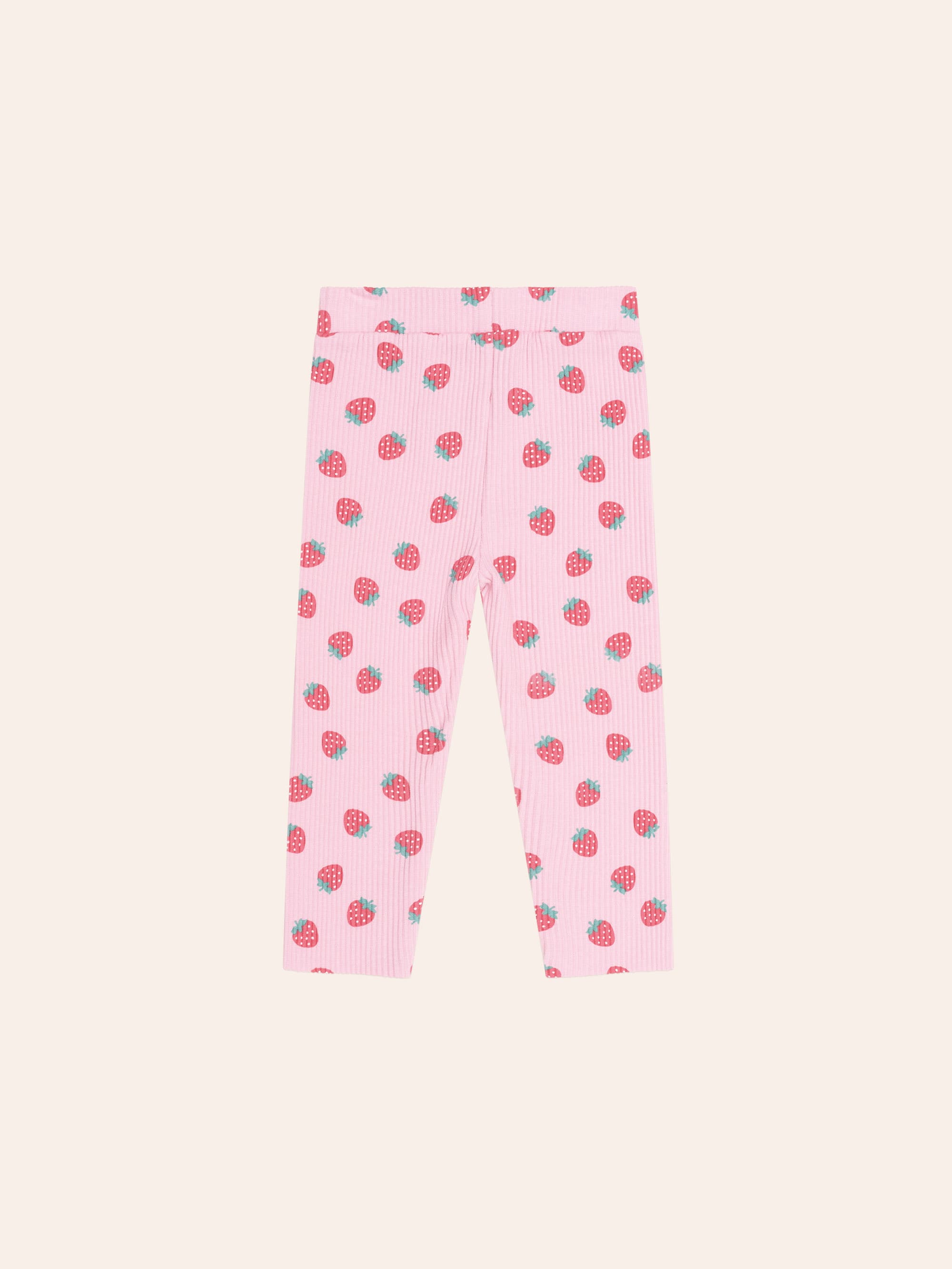 Huxbaby Shopify LEGGING Strawberry Print Rib Legging