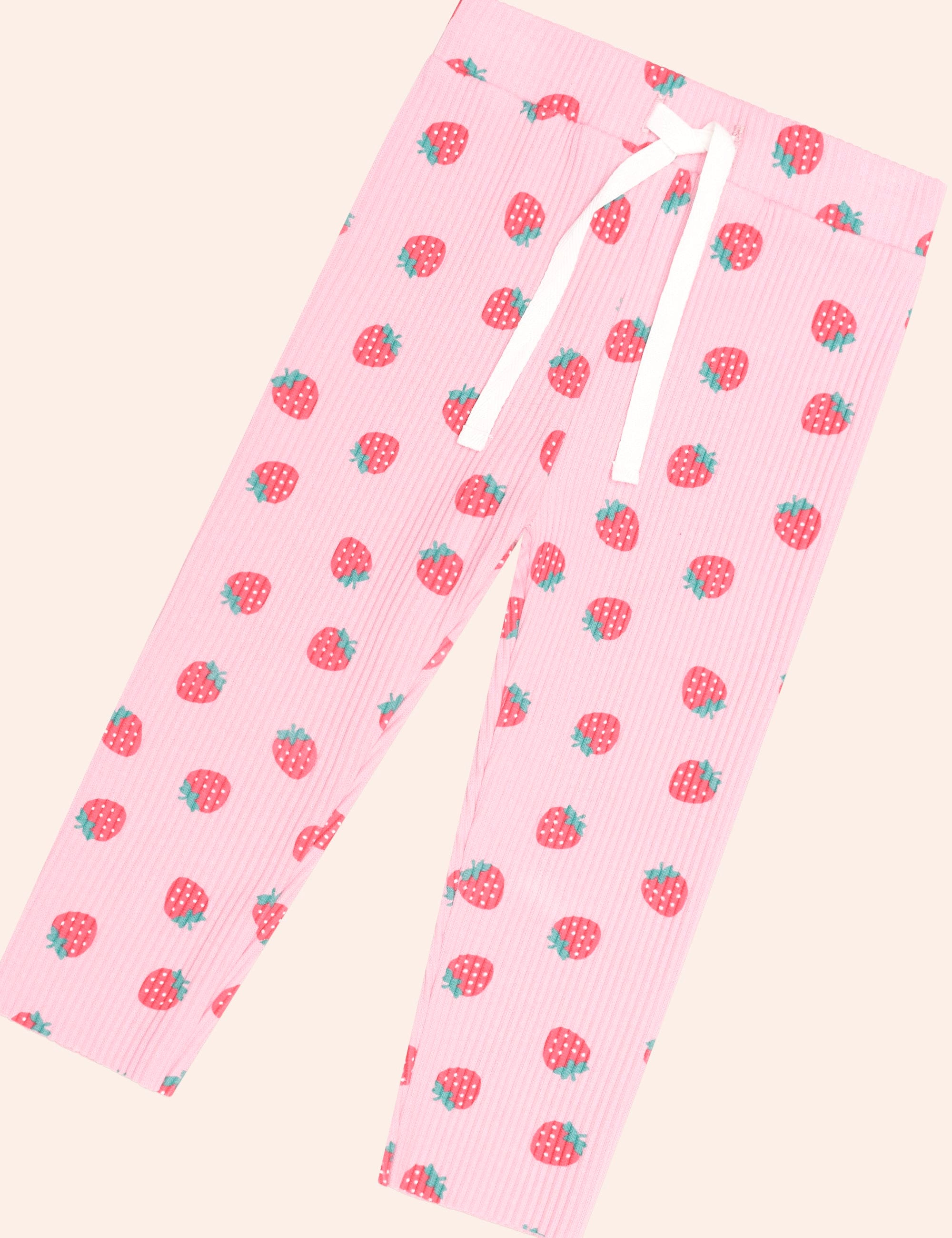 Strawberry Print Rib Legging LEGGING Huxbaby Shopify