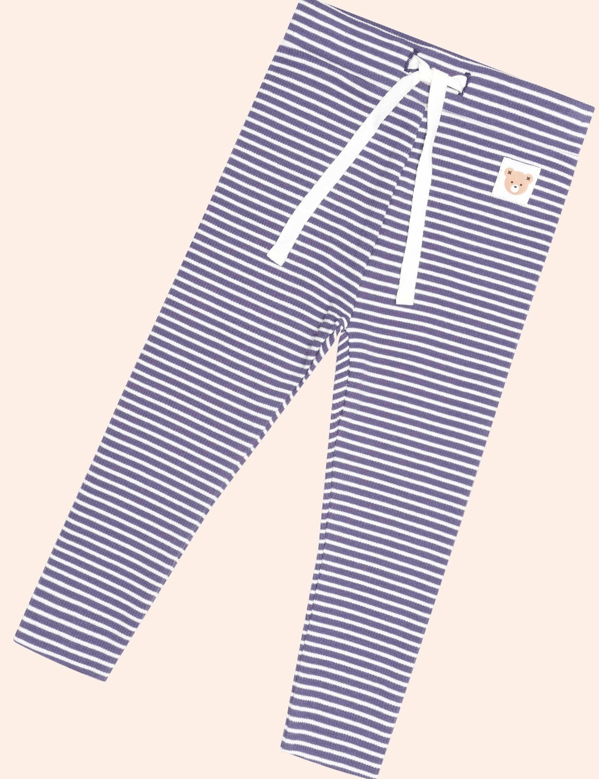 Ink Stripe Rib Legging LEGGING Huxbaby Shopify