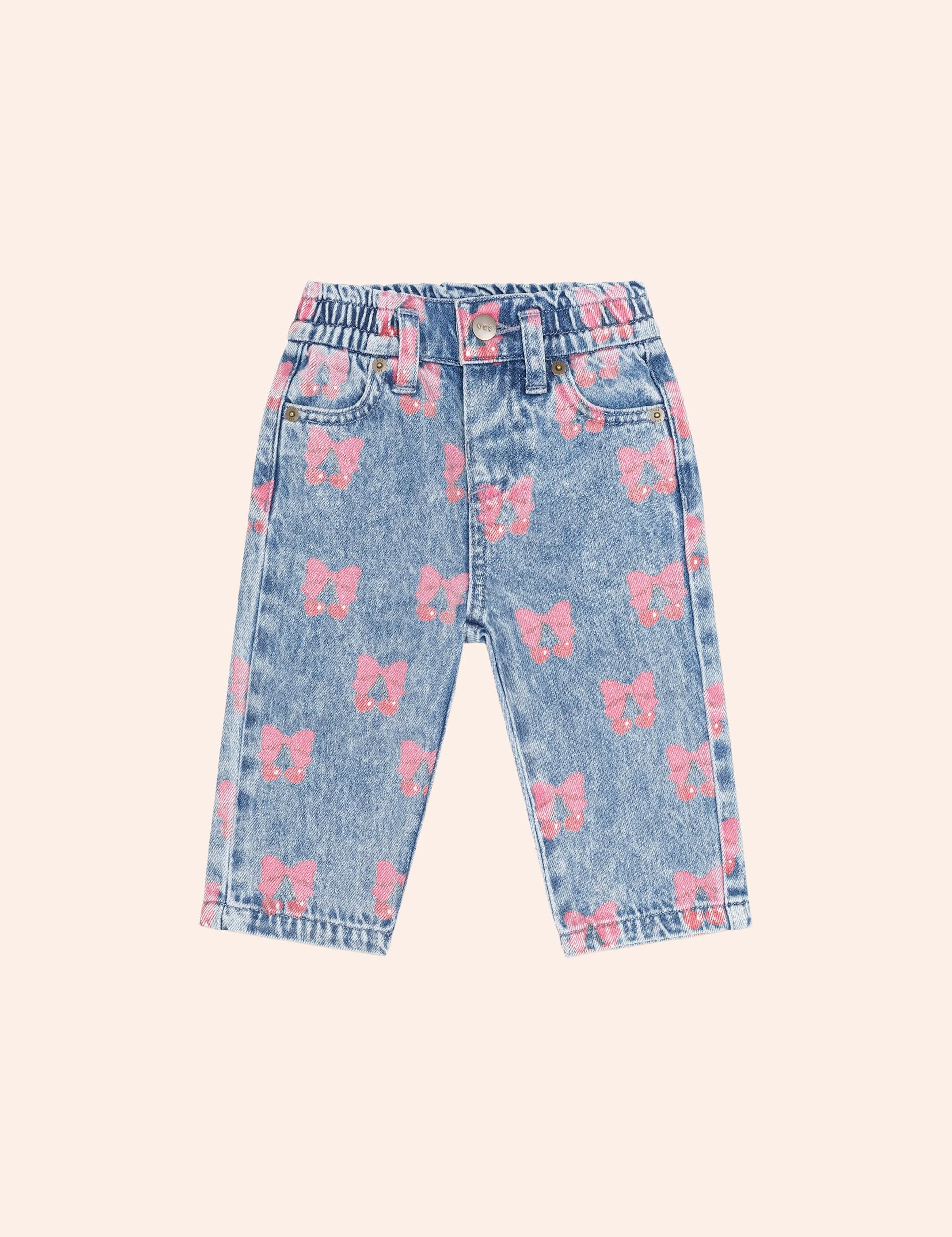 Dreamy Denim Cherry Paperbag Pant PANT Huxbaby Shopify