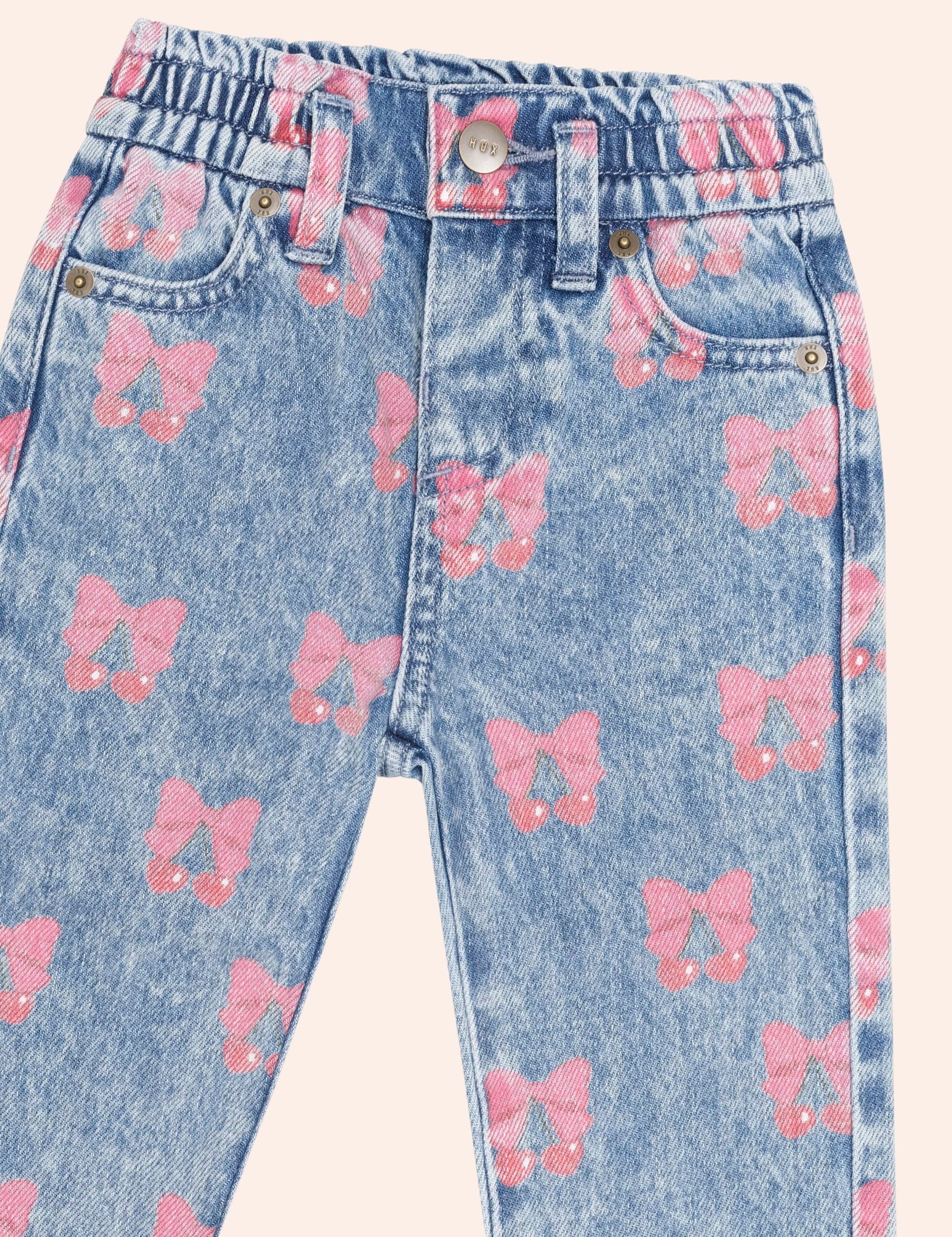 Dreamy Denim Cherry Paperbag Pant PANT Huxbaby Shopify