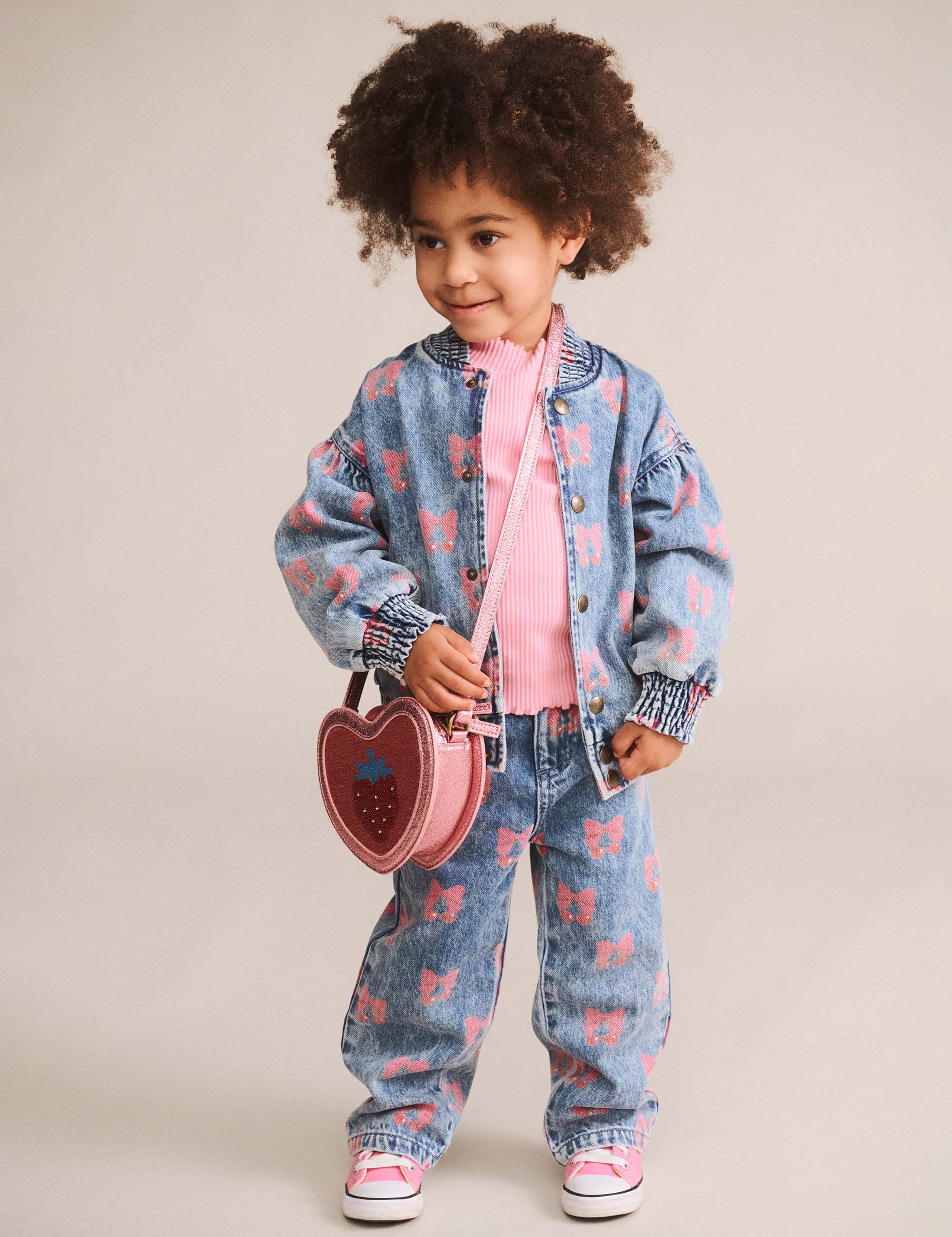 Dreamy Denim Cherry Paperbag Pant PANT Huxbaby Shopify