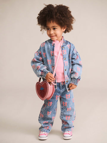 Dreamy Denim Cherry Paperbag Pant PANT Huxbaby Shopify