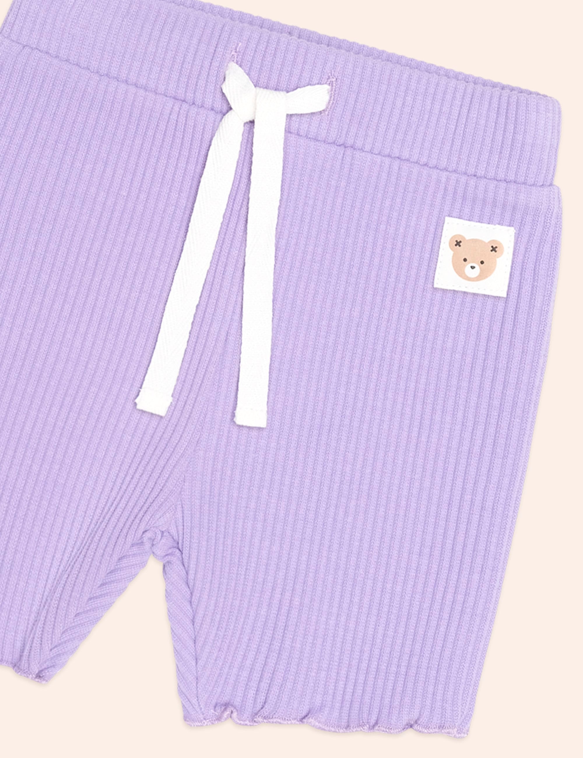 Purple Rib Bike Short SHORT Huxbaby Shopify