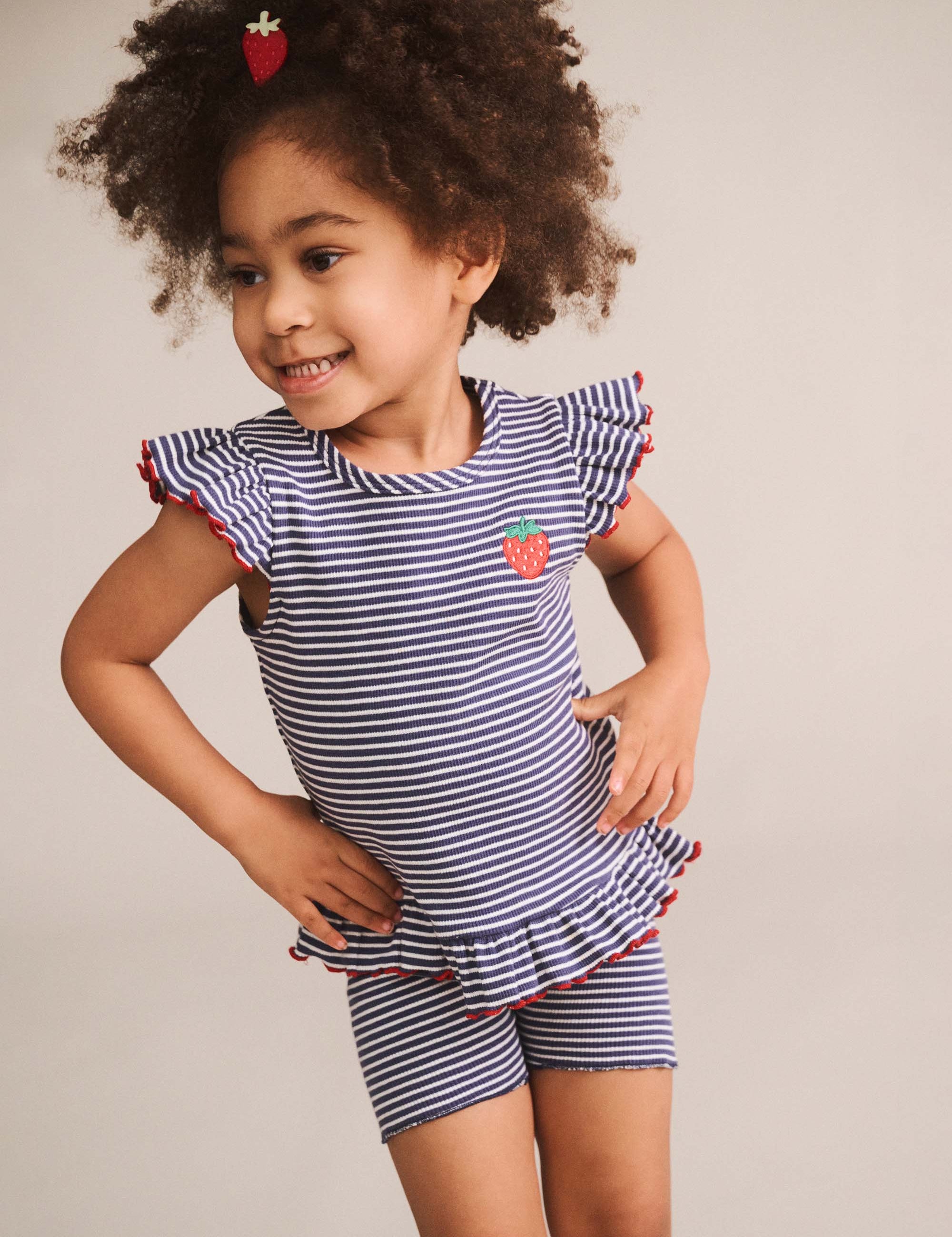 Ink Stripe Rib Bike Short SHORT Huxbaby Shopify