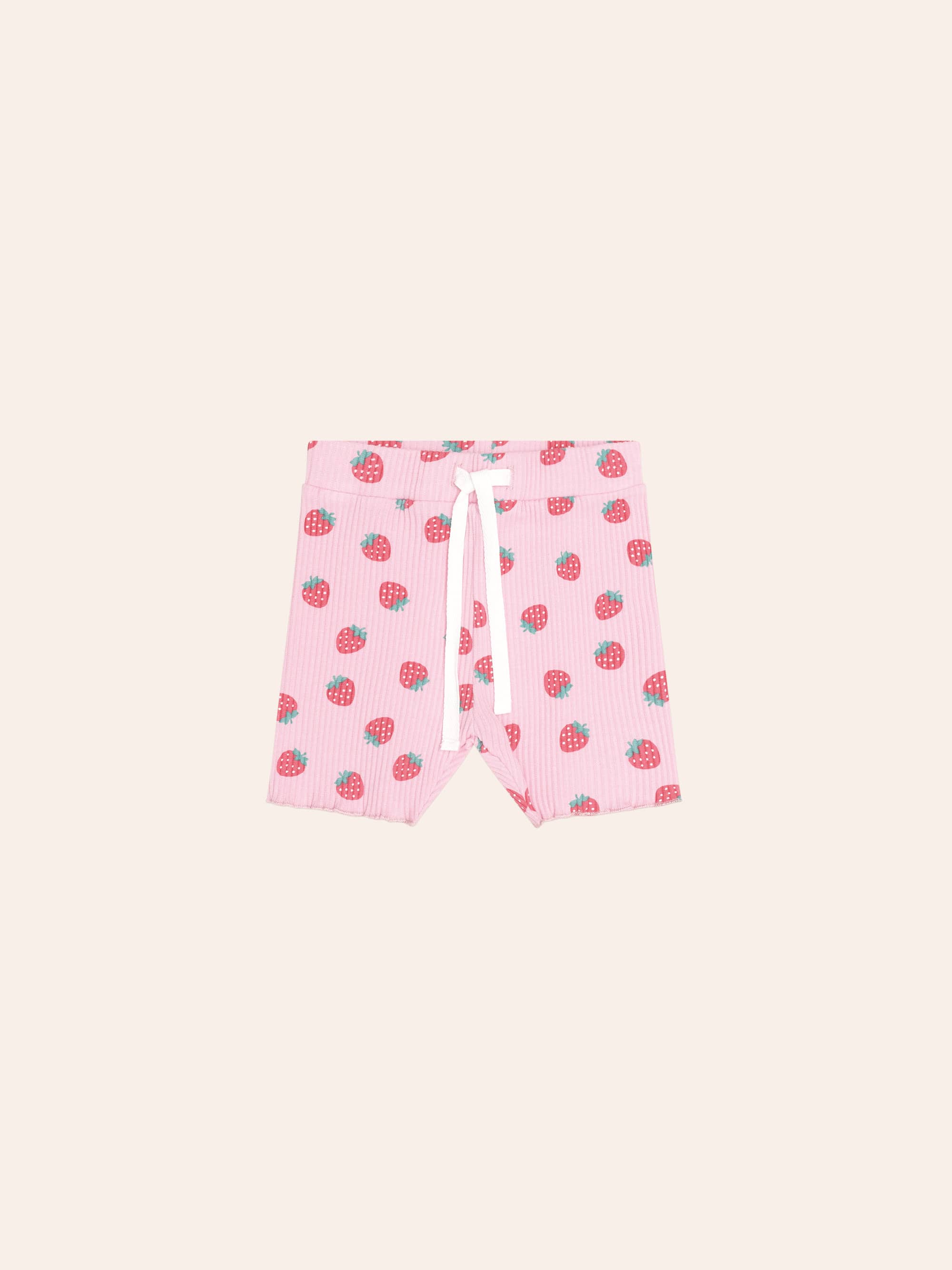 Huxbaby Shopify SHORT Strawberry Print Rib Bike Short