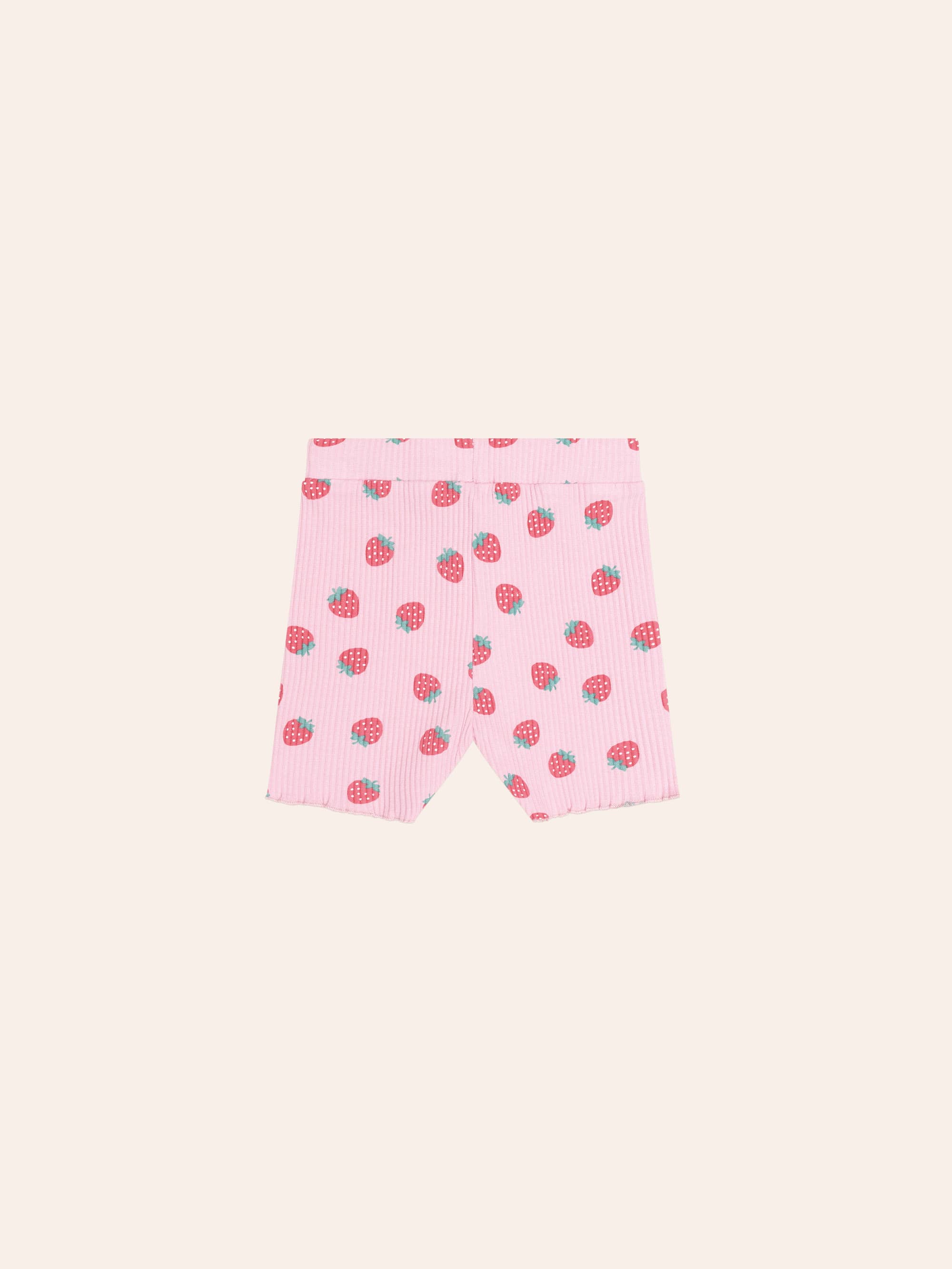 Huxbaby Shopify SHORT Strawberry Print Rib Bike Short