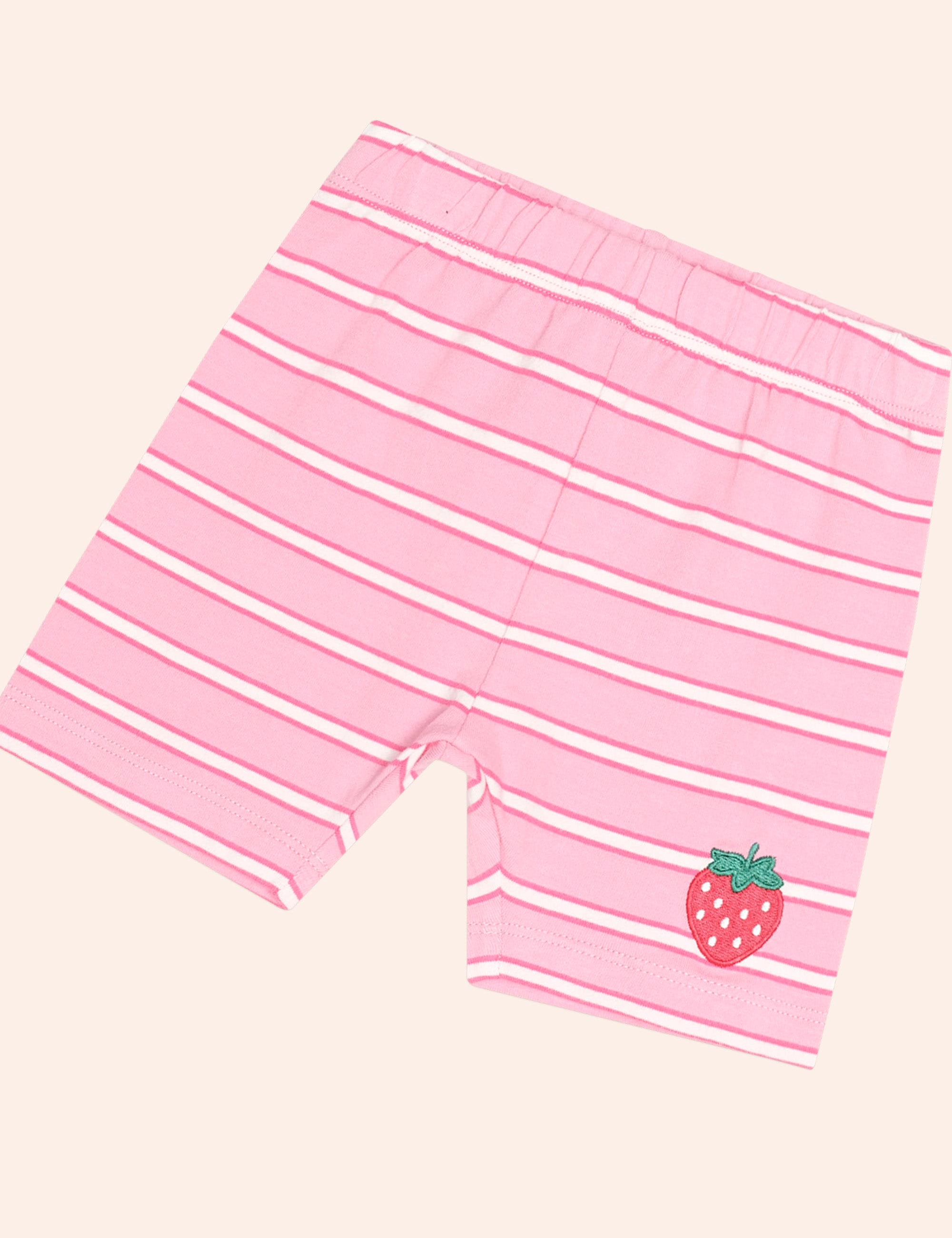 Strawberry Crme Stripe Bike Short SHORT Huxbaby Shopify