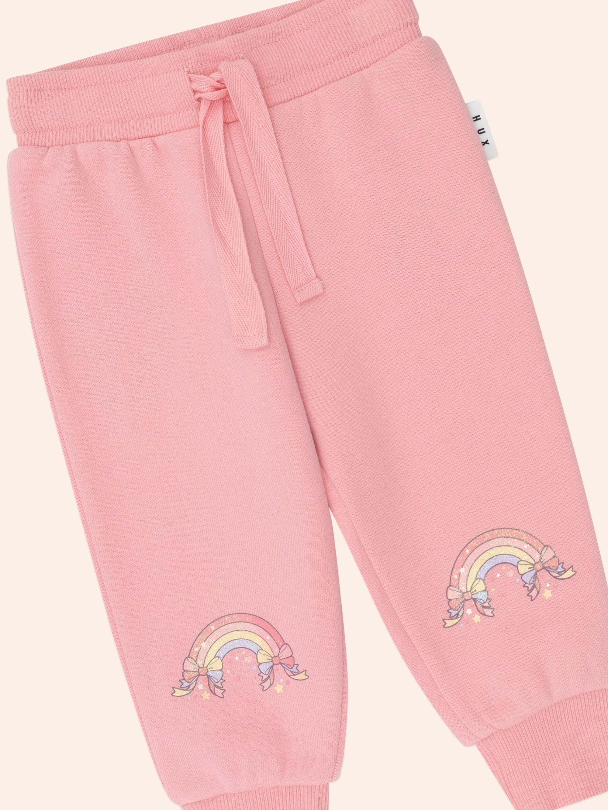Whimsical Rainbow Trackpant PANT Huxbaby