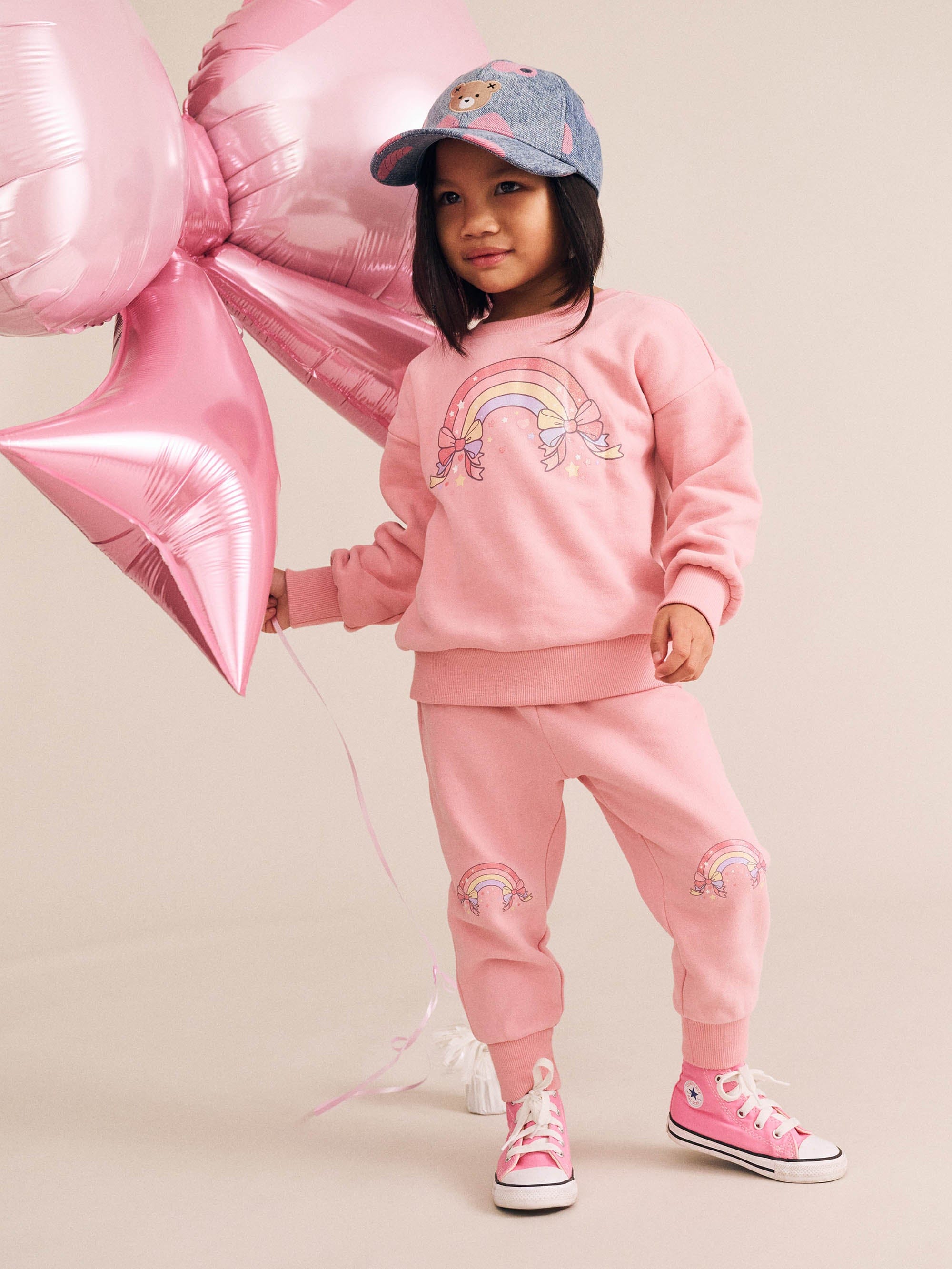 Whimsical Rainbow Trackpant PANT Huxbaby