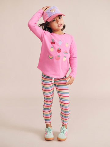 Tutti Frutti Stripe Legging LEGGING Huxbaby