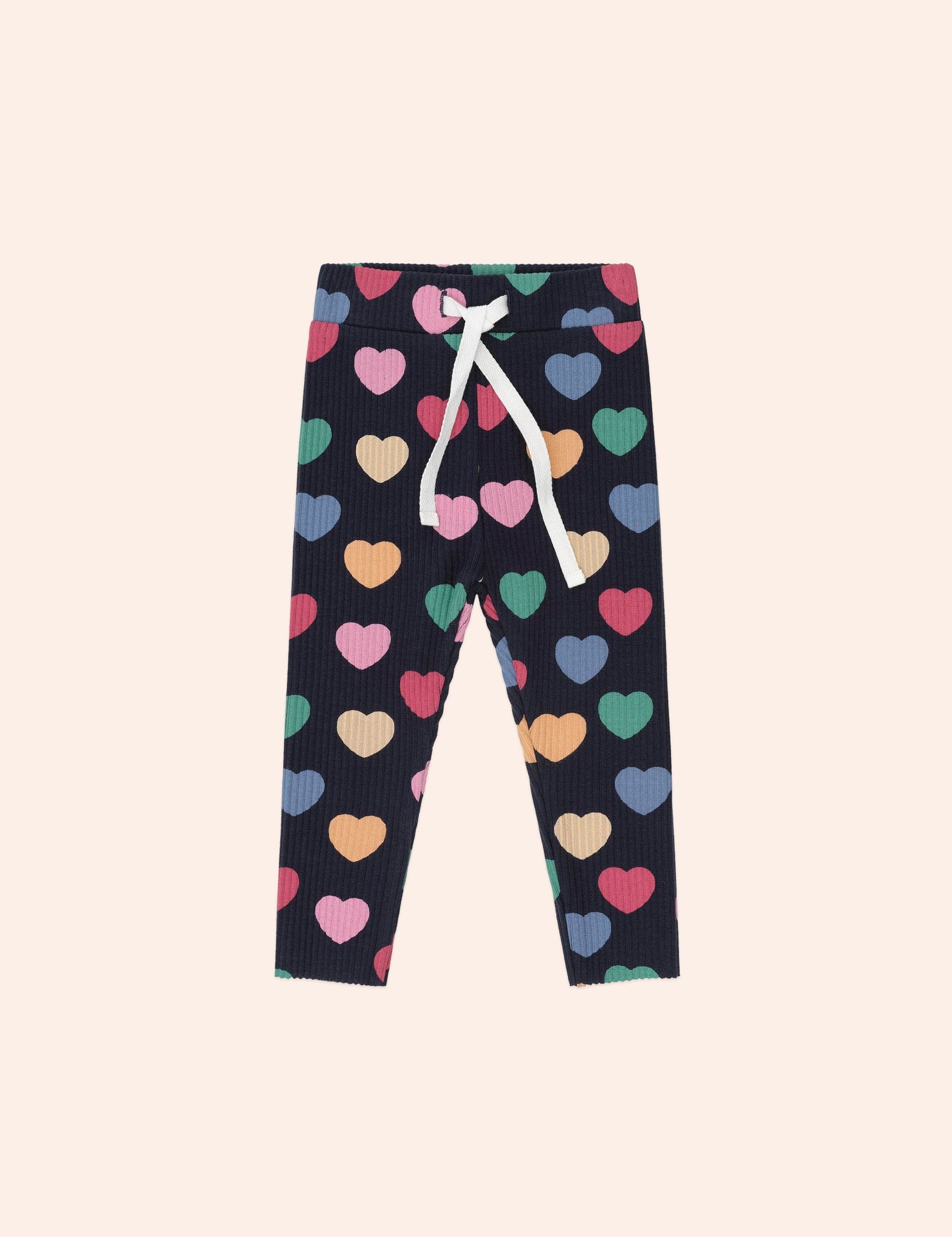 Multi Hearts Rib Legging LEGGING Huxbaby