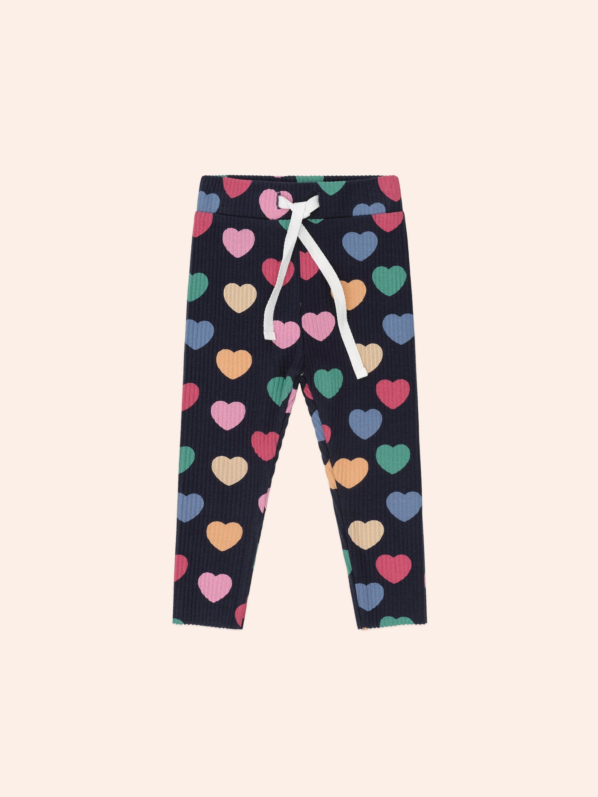 Multi Hearts Rib Legging LEGGING Huxbaby