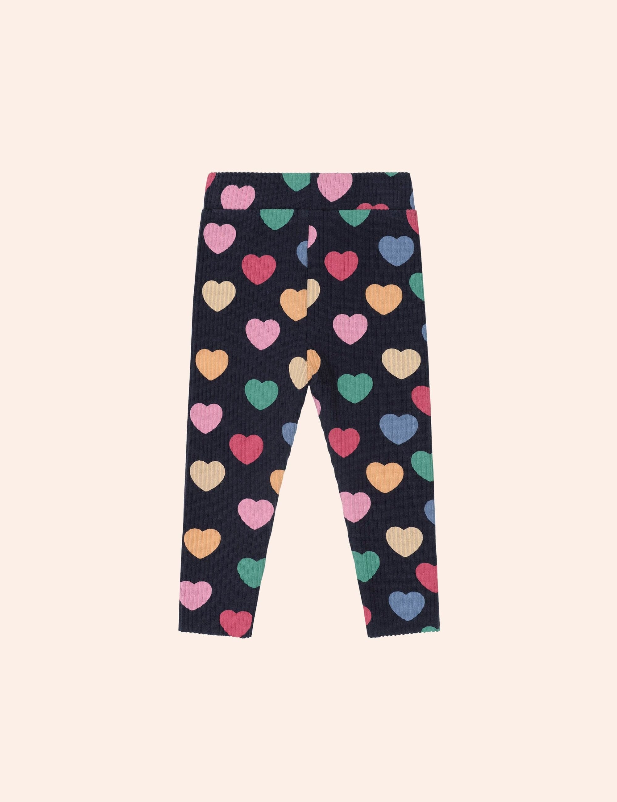 Multi Hearts Rib Legging LEGGING Huxbaby