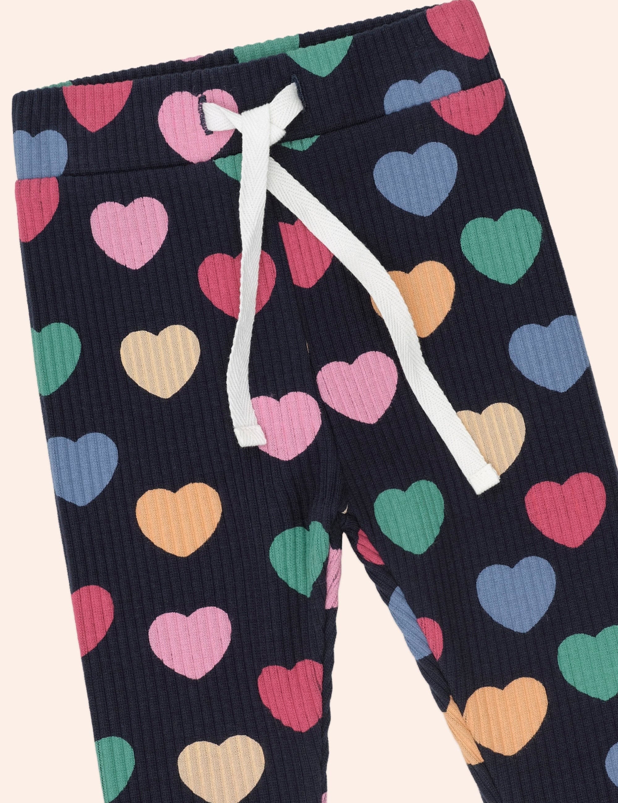Multi Hearts Rib Legging LEGGING Huxbaby