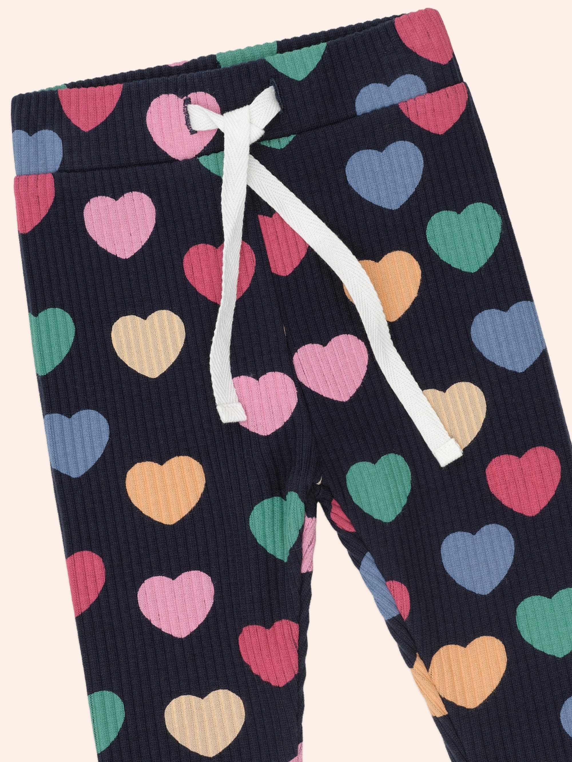 Multi Hearts Rib Legging LEGGING Huxbaby
