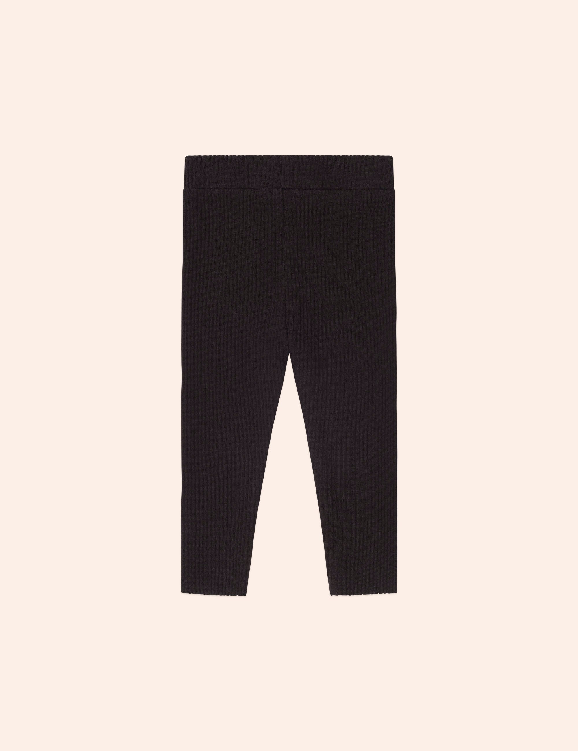 Black Ribbed Legging LEGGING Huxbaby
