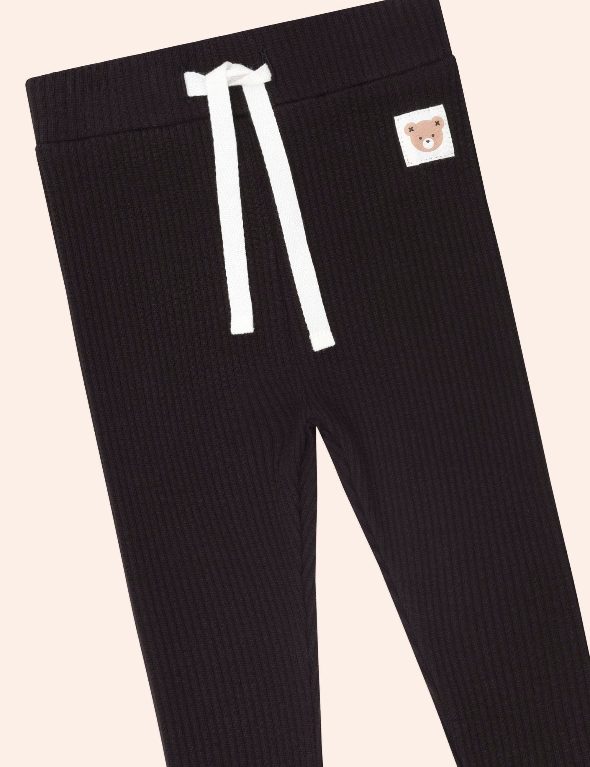 Black Ribbed Legging LEGGING Huxbaby