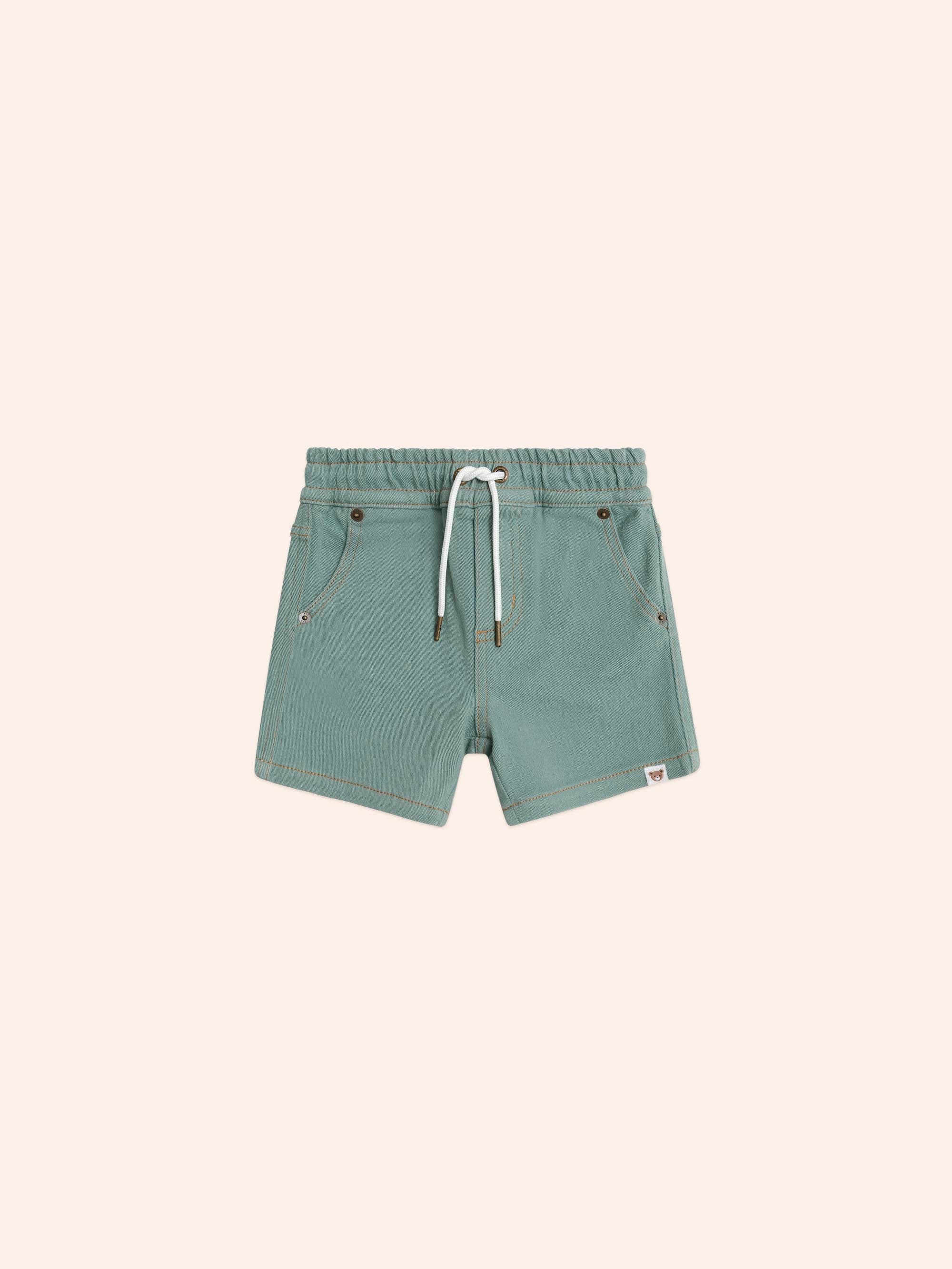 Denim Huxbear Shorts Green SHORT Huxbaby