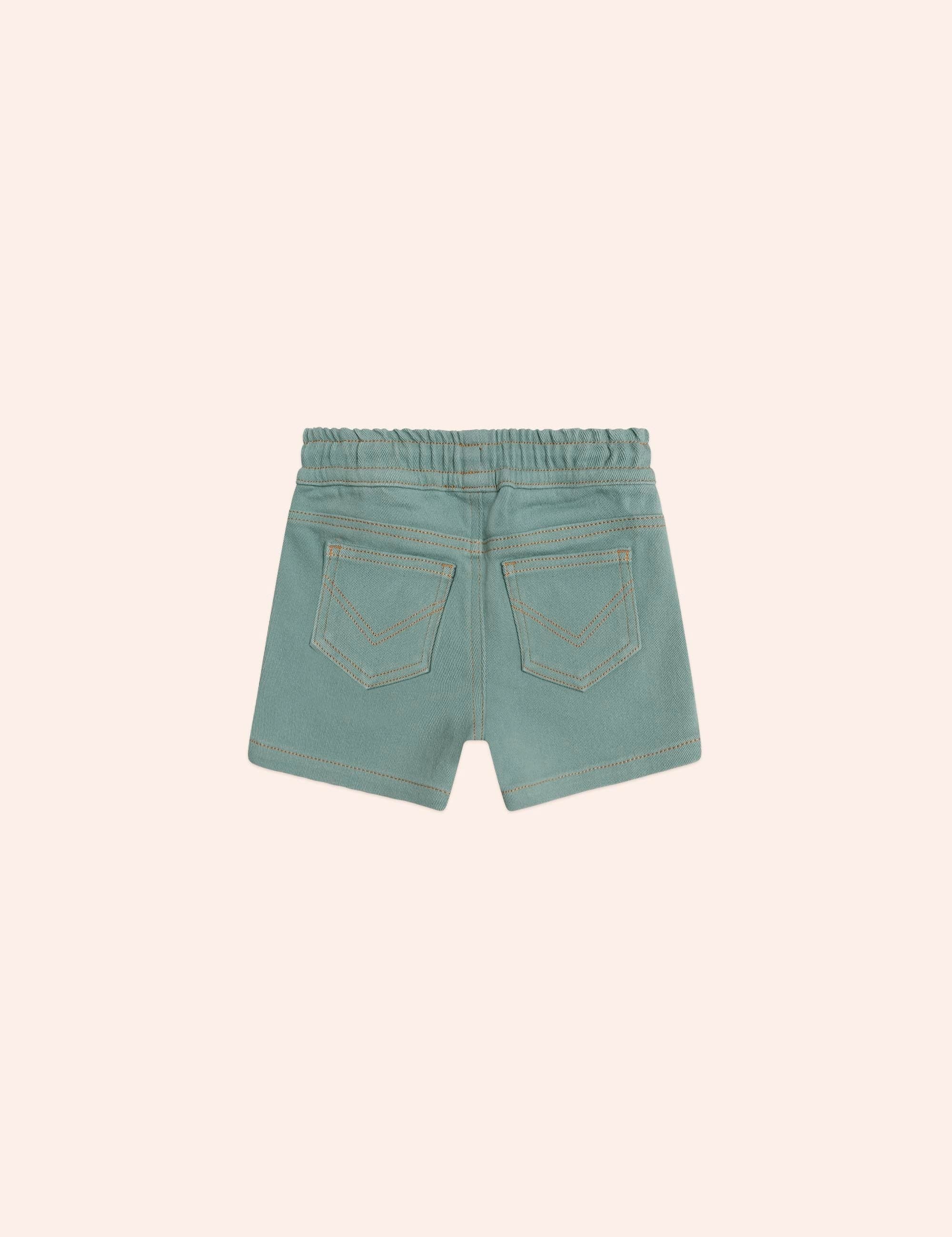 Denim Huxbear Shorts Green SHORT Huxbaby