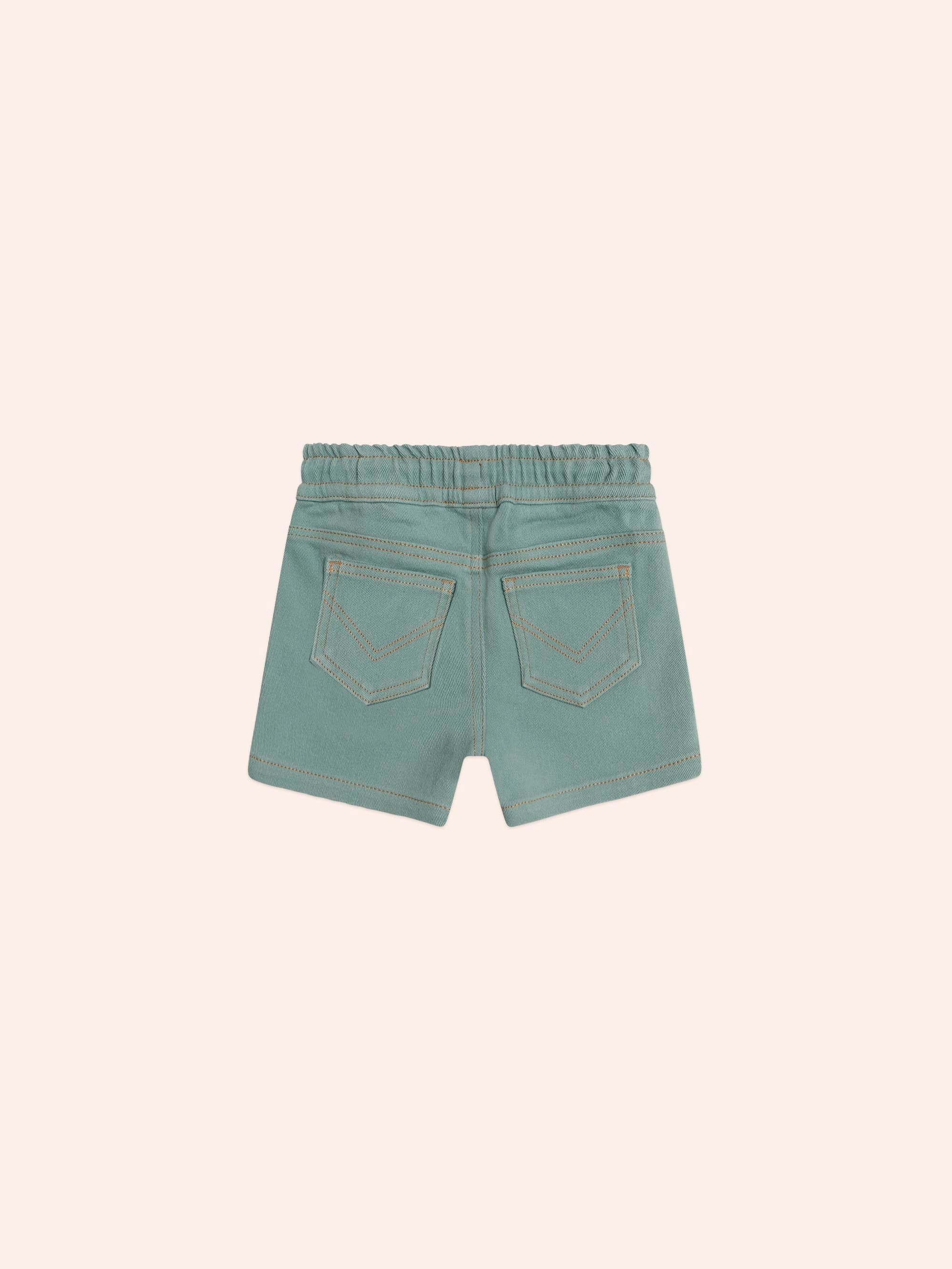Denim Huxbear Shorts Green SHORT Huxbaby