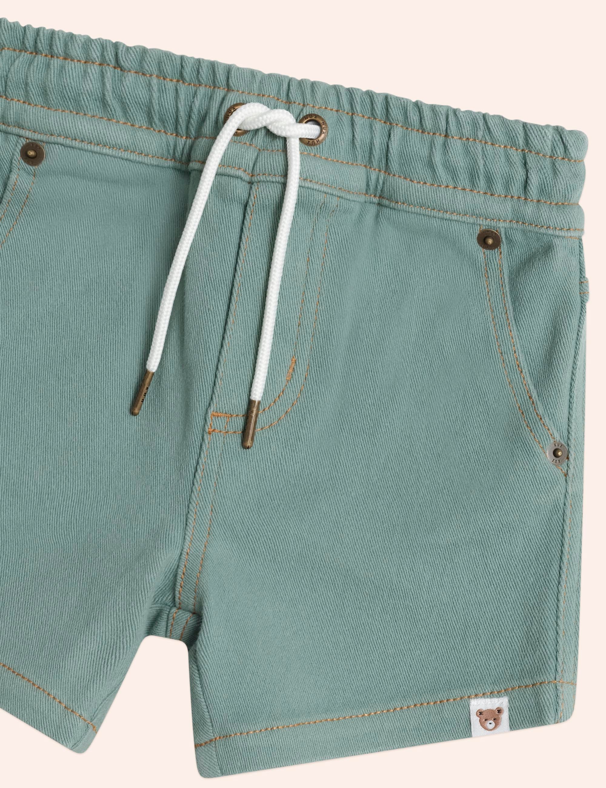 Denim Huxbear Shorts Green SHORT Huxbaby