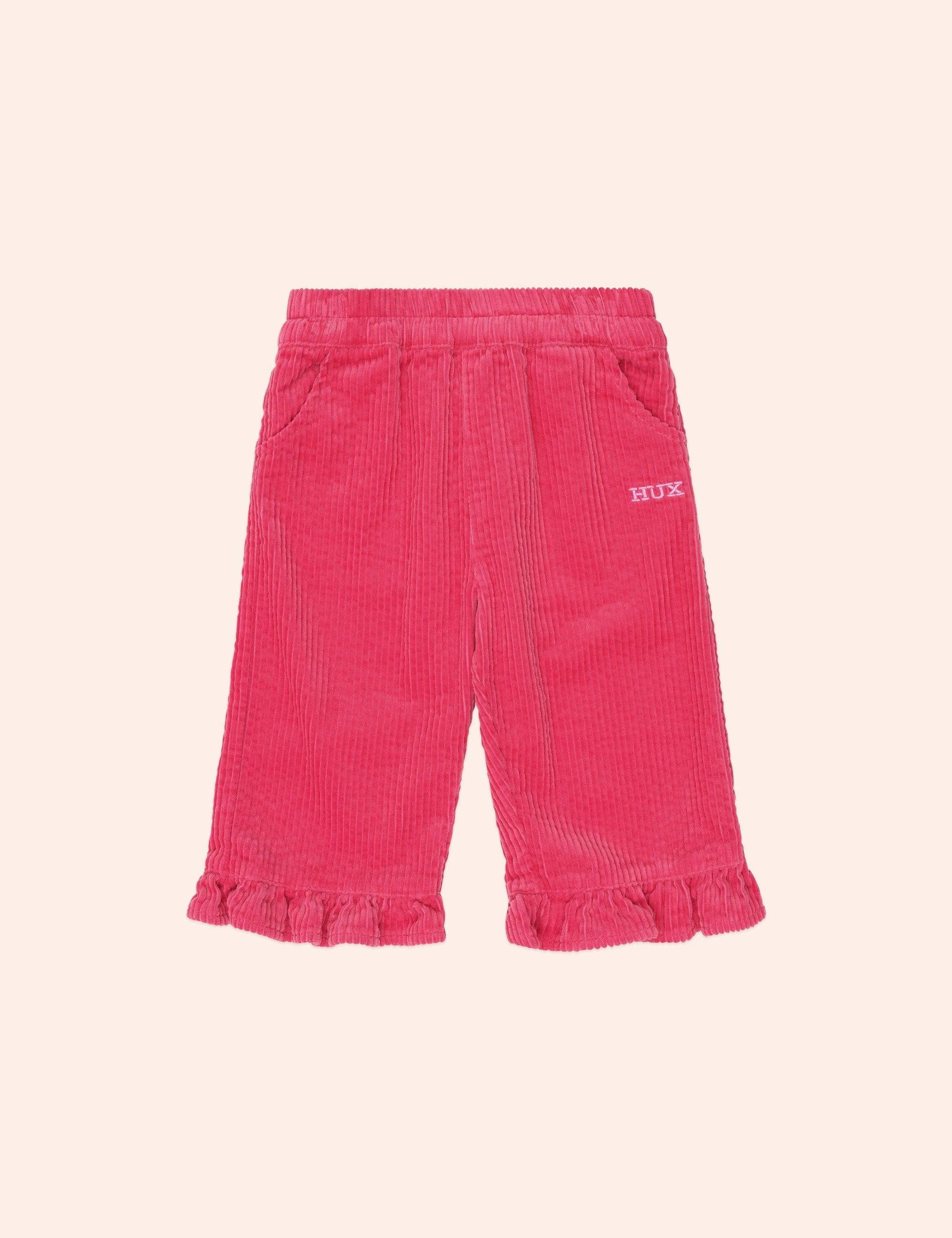 Cord Frill Hem Pant Pink PANT Huxbaby