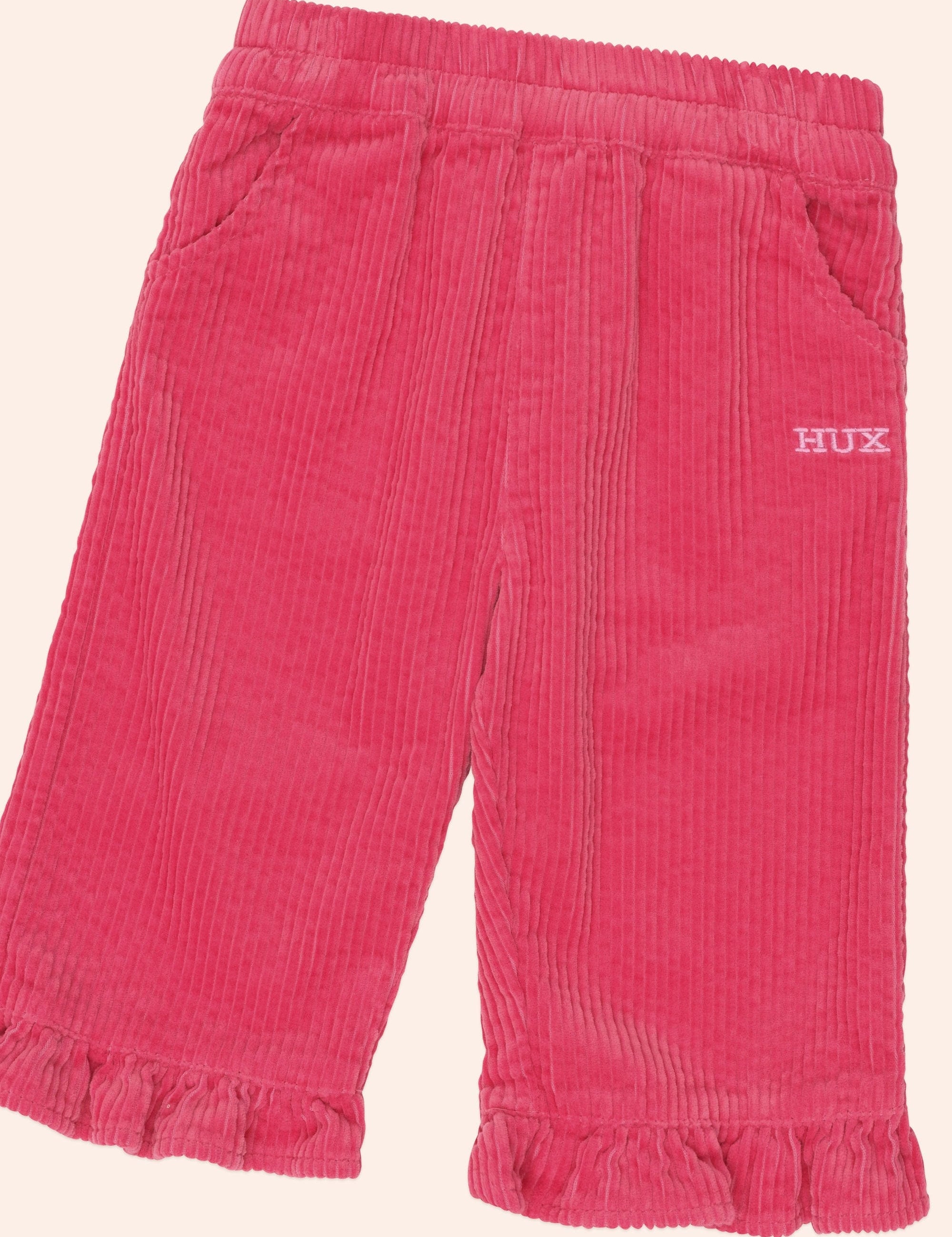 Cord Frill Hem Pant Pink PANT Huxbaby