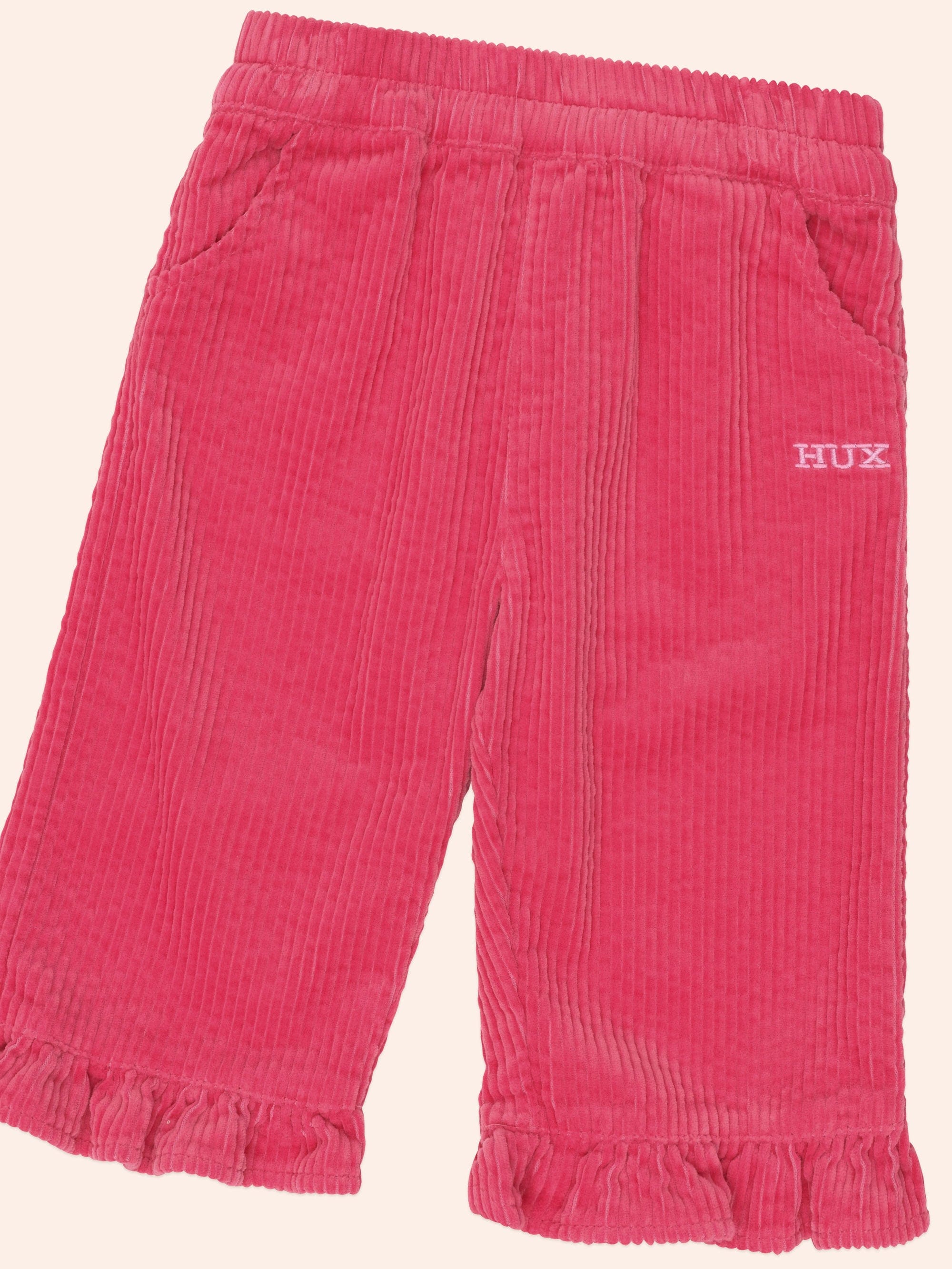 Cord Frill Hem Pant Pink PANT Huxbaby