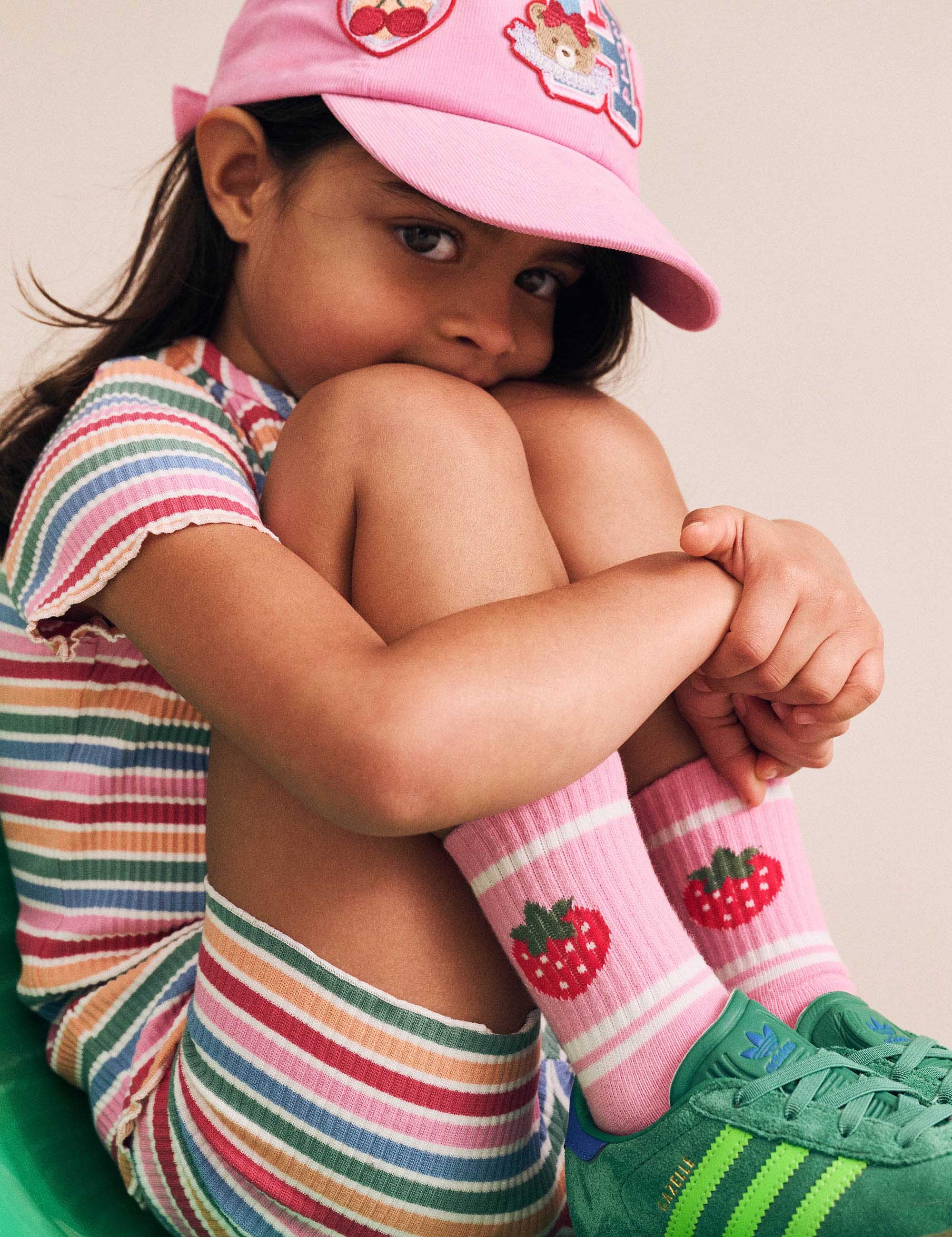 Tutti Frutti Stripe Bike Short SHORT Huxbaby