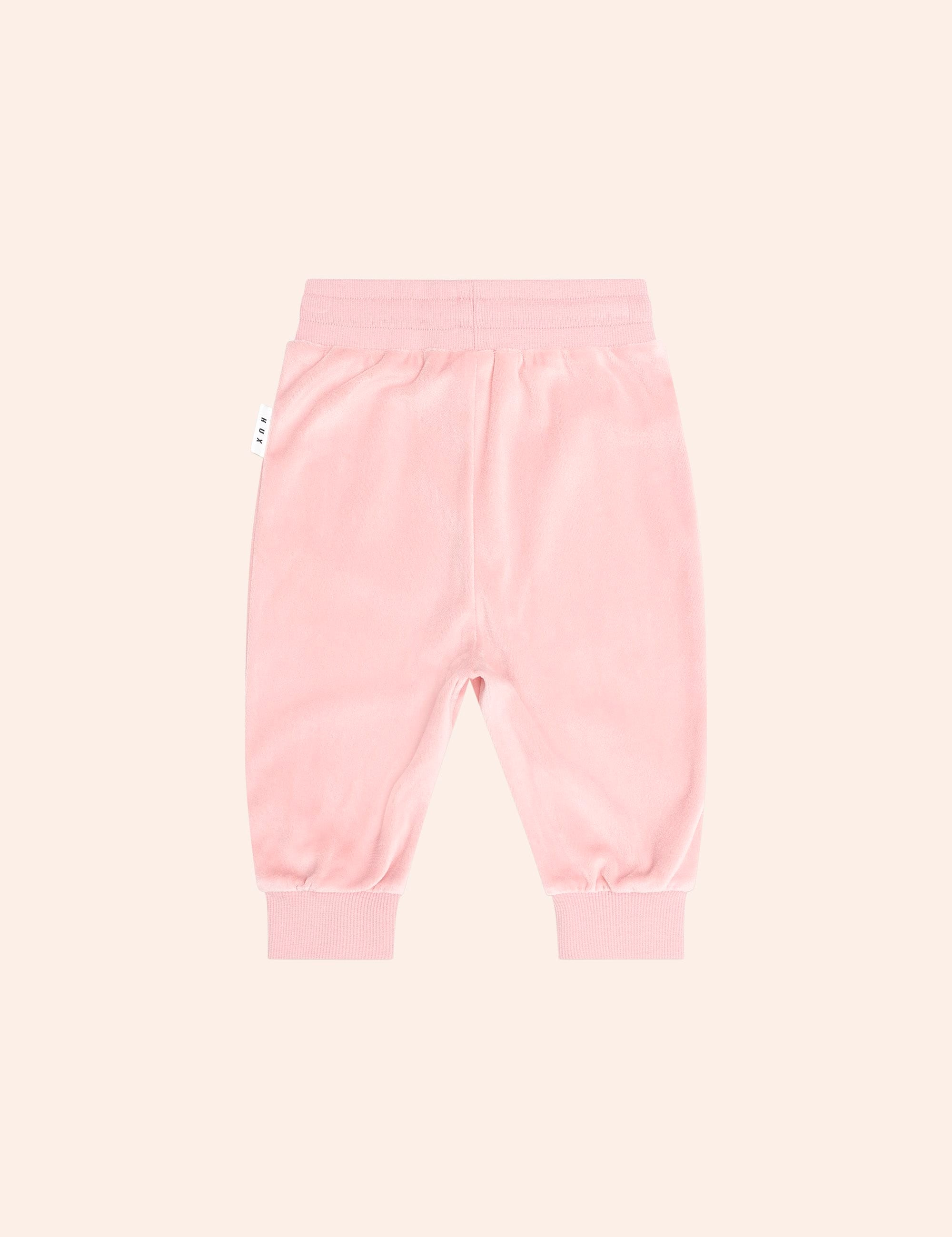 Cherry Emb Velour Trackpant PANT Huxbaby Shopify