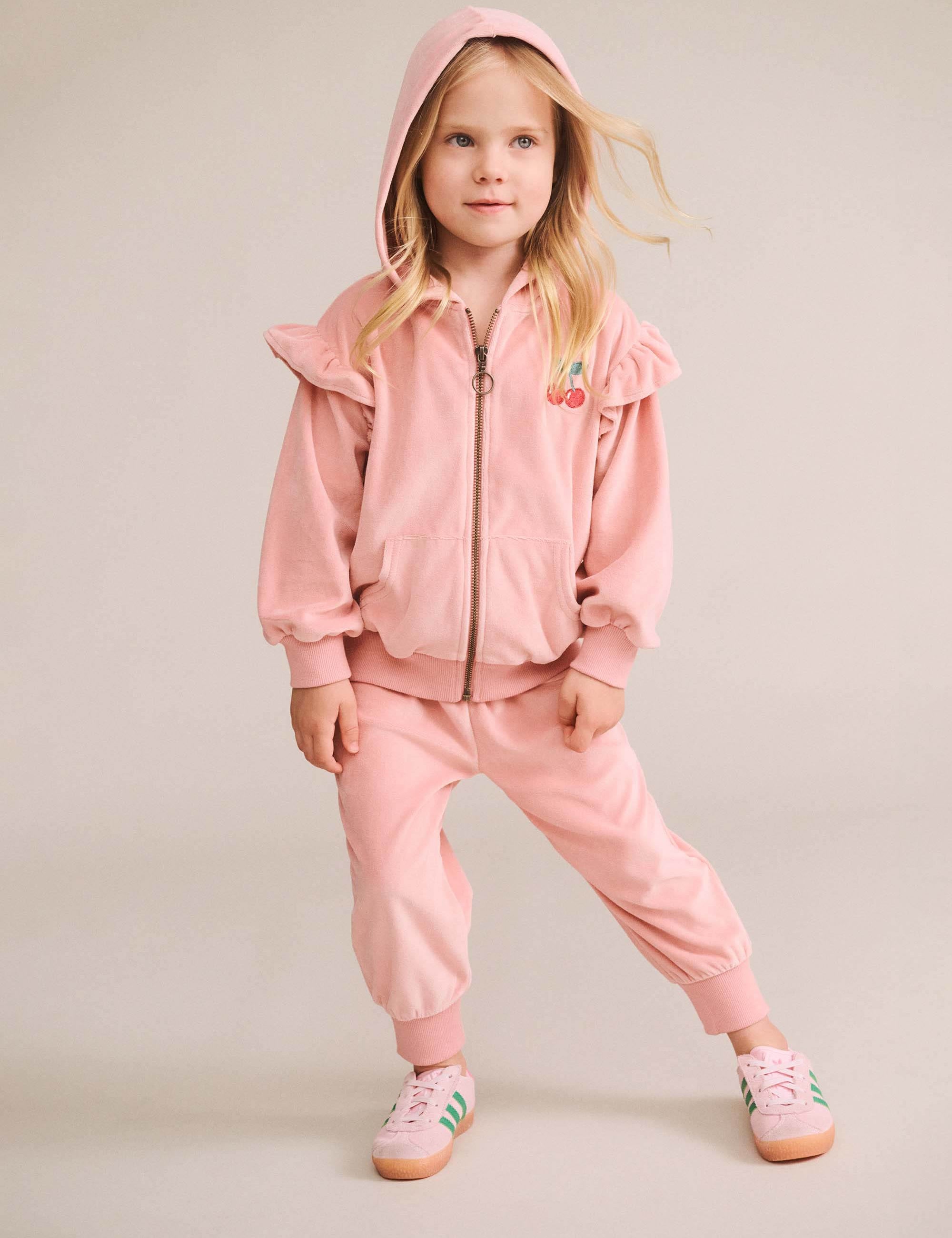 Cherry Emb Velour Trackpant PANT Huxbaby Shopify