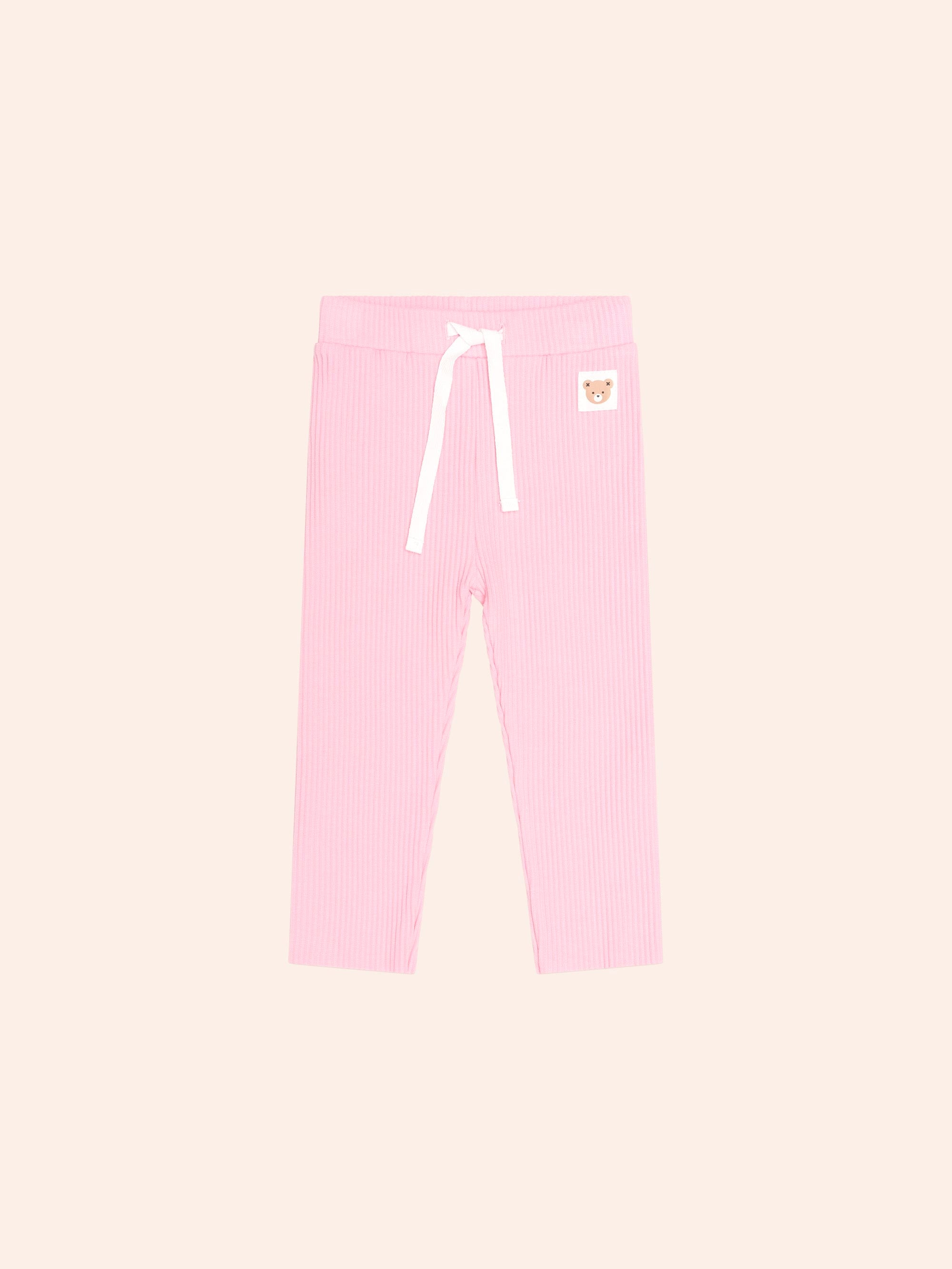 Huxbaby Shopify PANT Strawberry Crme Rib Legging