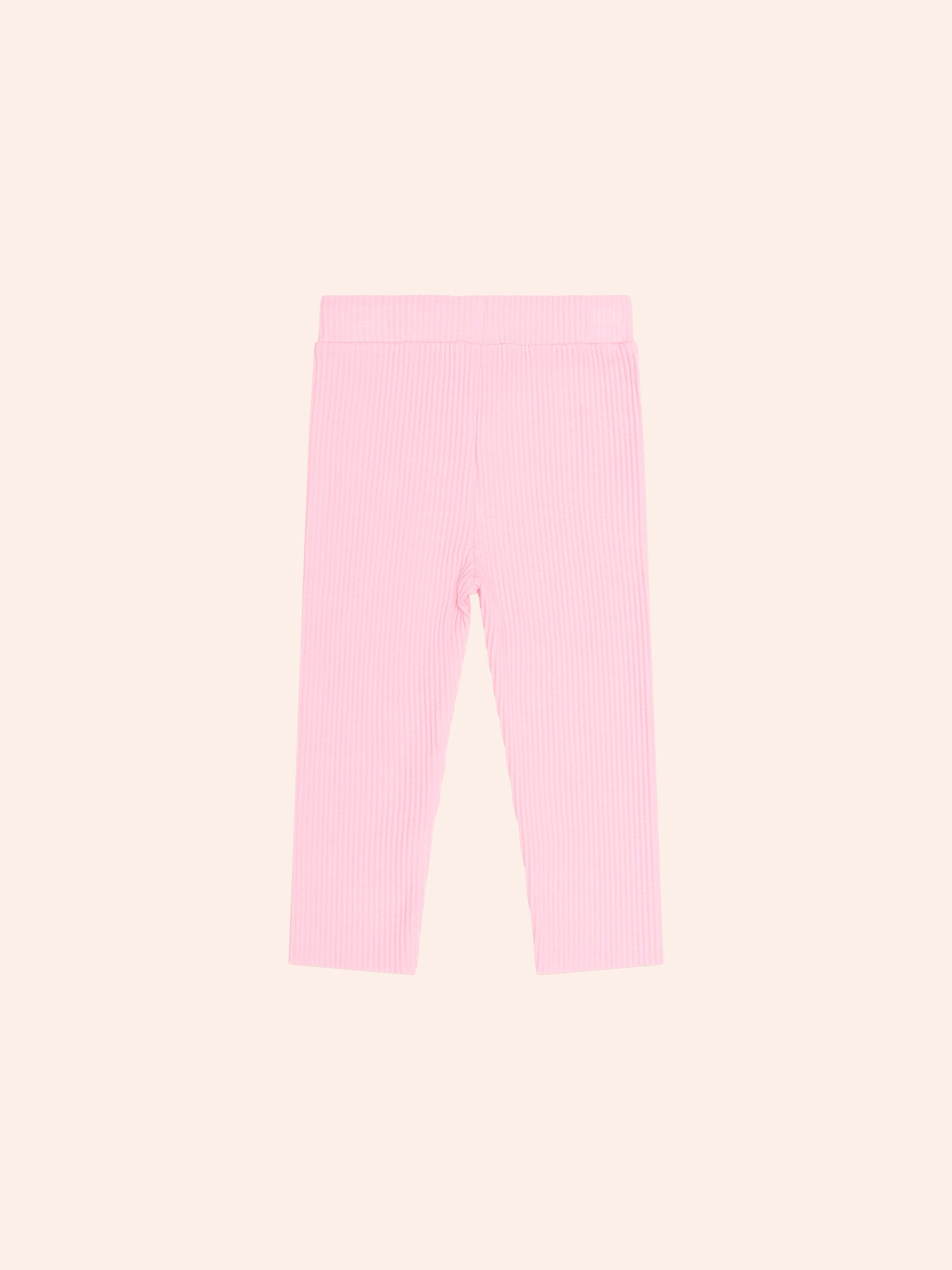 Huxbaby Shopify PANT Strawberry Crme Rib Legging