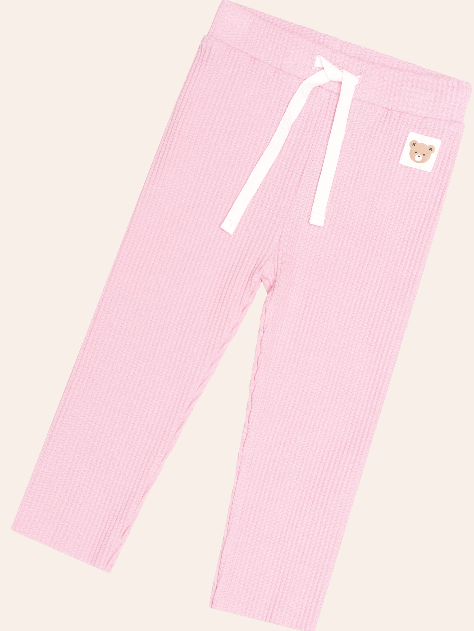 Huxbaby Shopify PANT Strawberry Crme Rib Legging