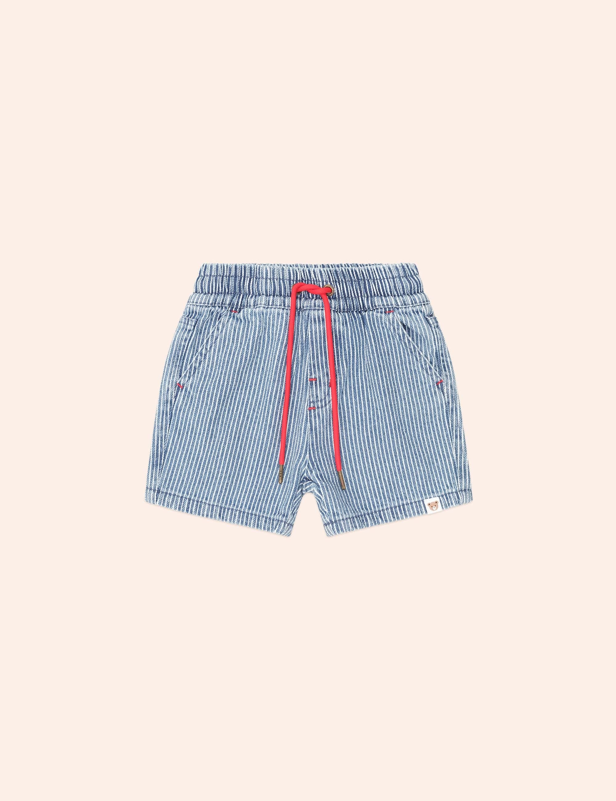 Denim Stripe Short SHORT Huxbaby