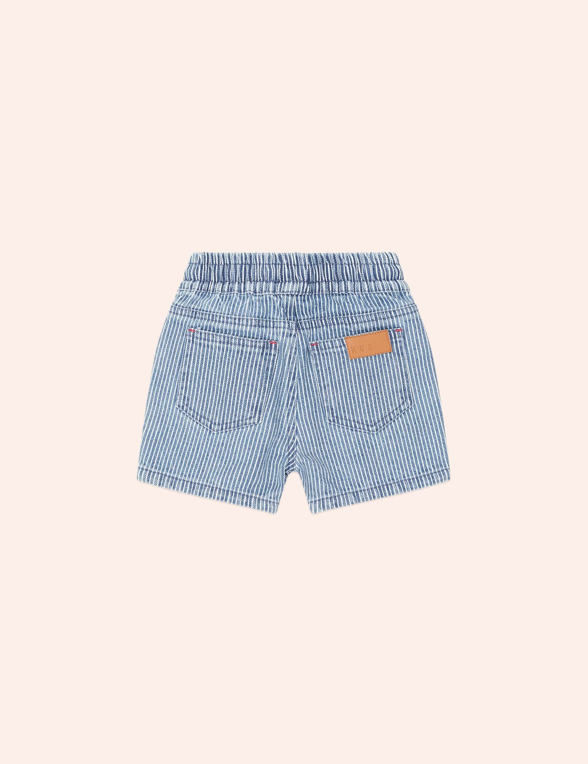 Denim Stripe Short SHORT Huxbaby