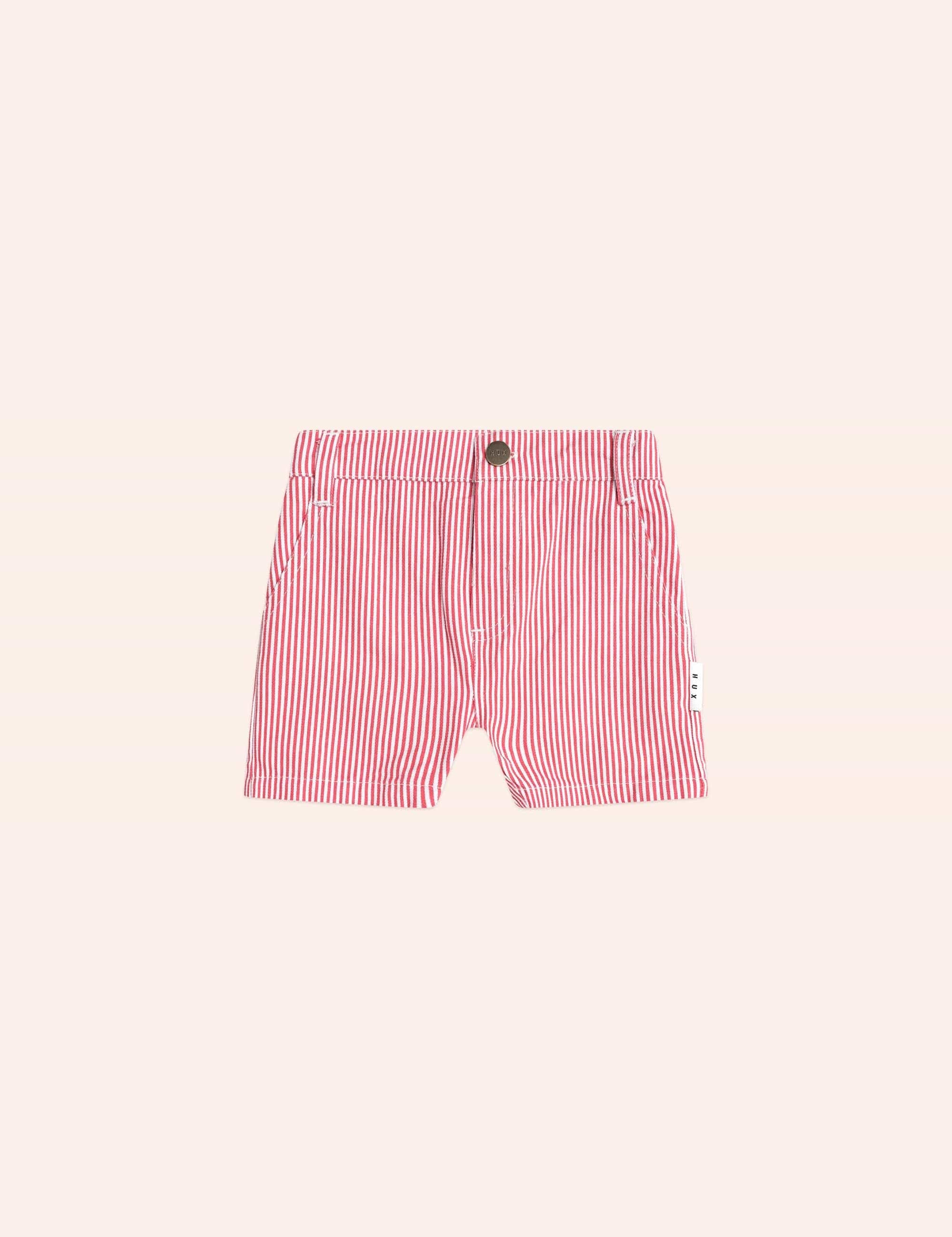 Chill Red Stripe Chino Shorts SHORT Huxbaby