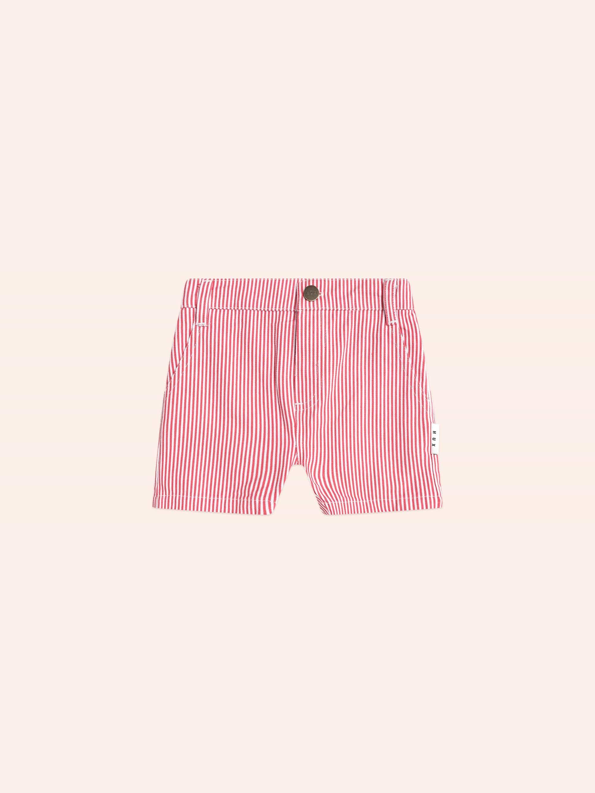 Chill Red Stripe Chino Shorts SHORT Huxbaby