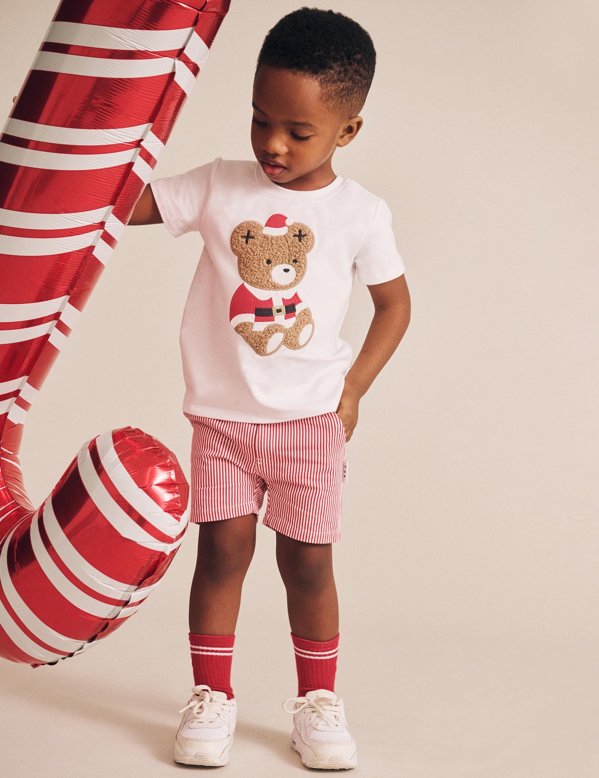 Chill Red Stripe Chino Shorts SHORT Huxbaby