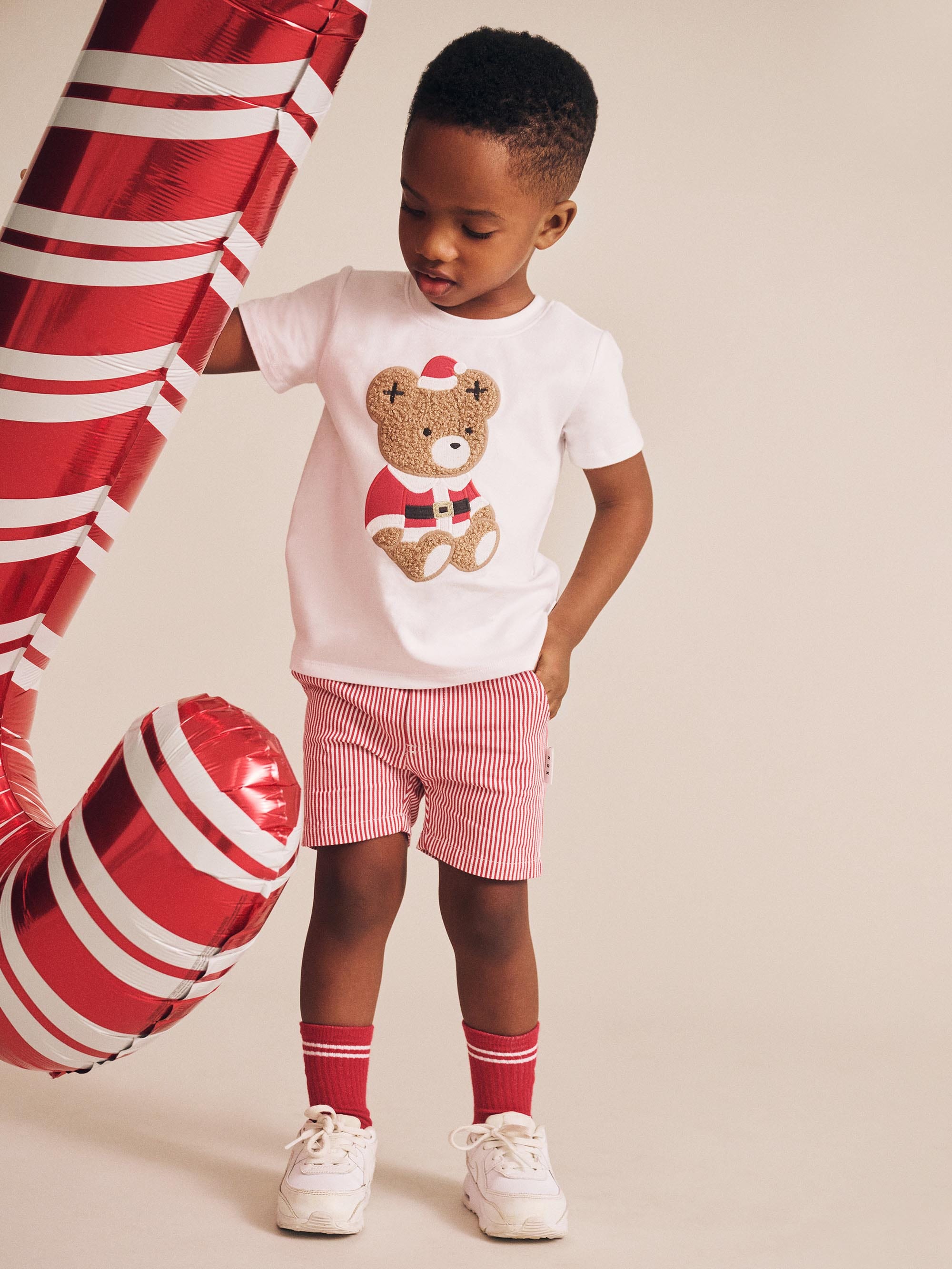 Chill Red Stripe Chino Shorts SHORT Huxbaby